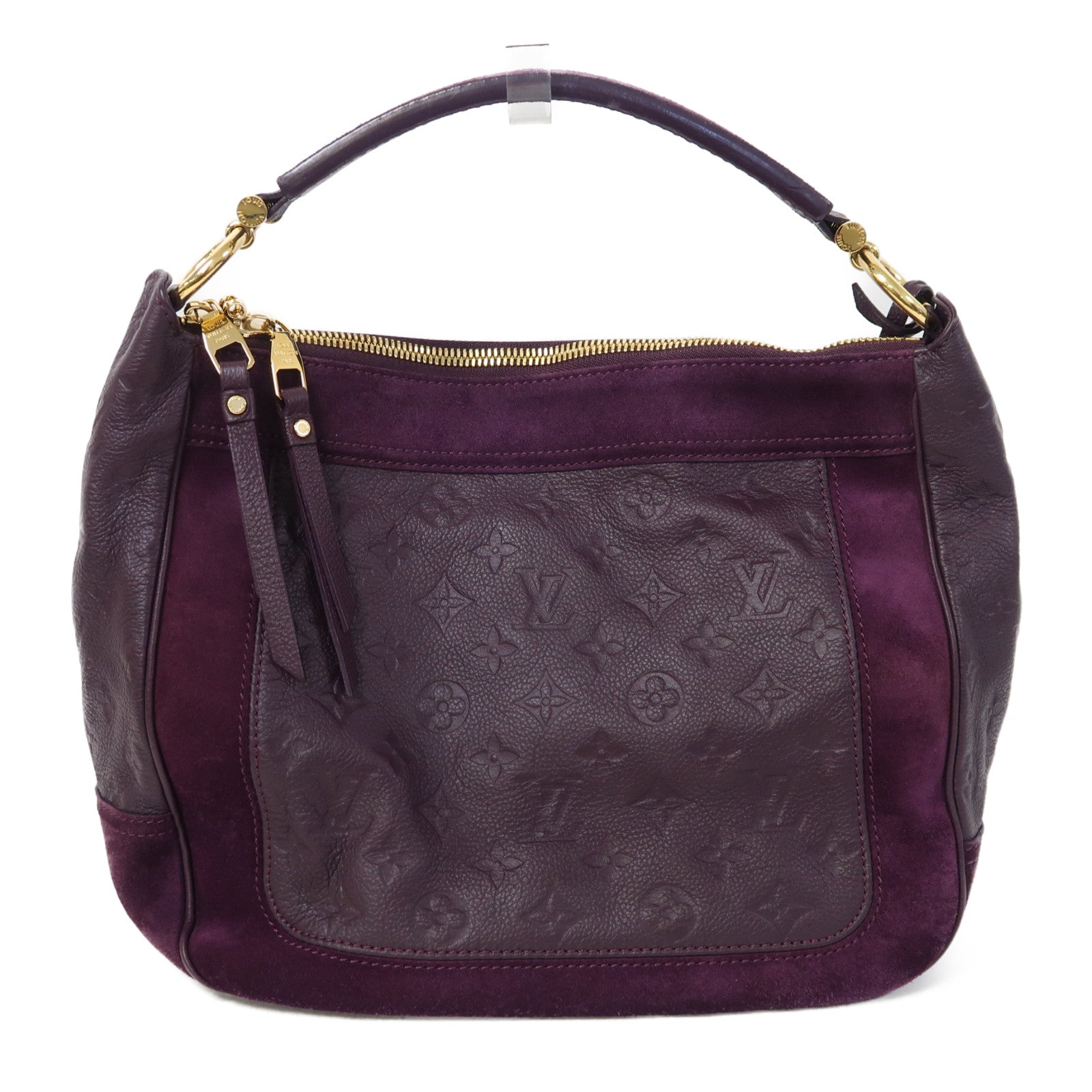 LOUIS VUITTON 【激減優惠】Monogram Empreinte Oda Shoes PM金扣手挽肩背兩用袋紫色