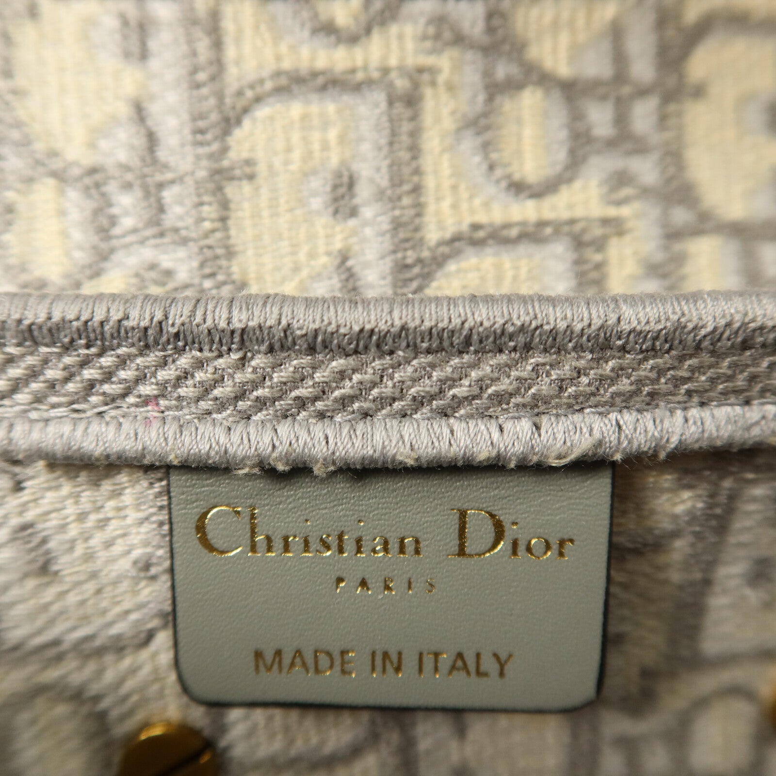 Dior 帆布Oblique Jacquard Saddle銀扣肩背袋