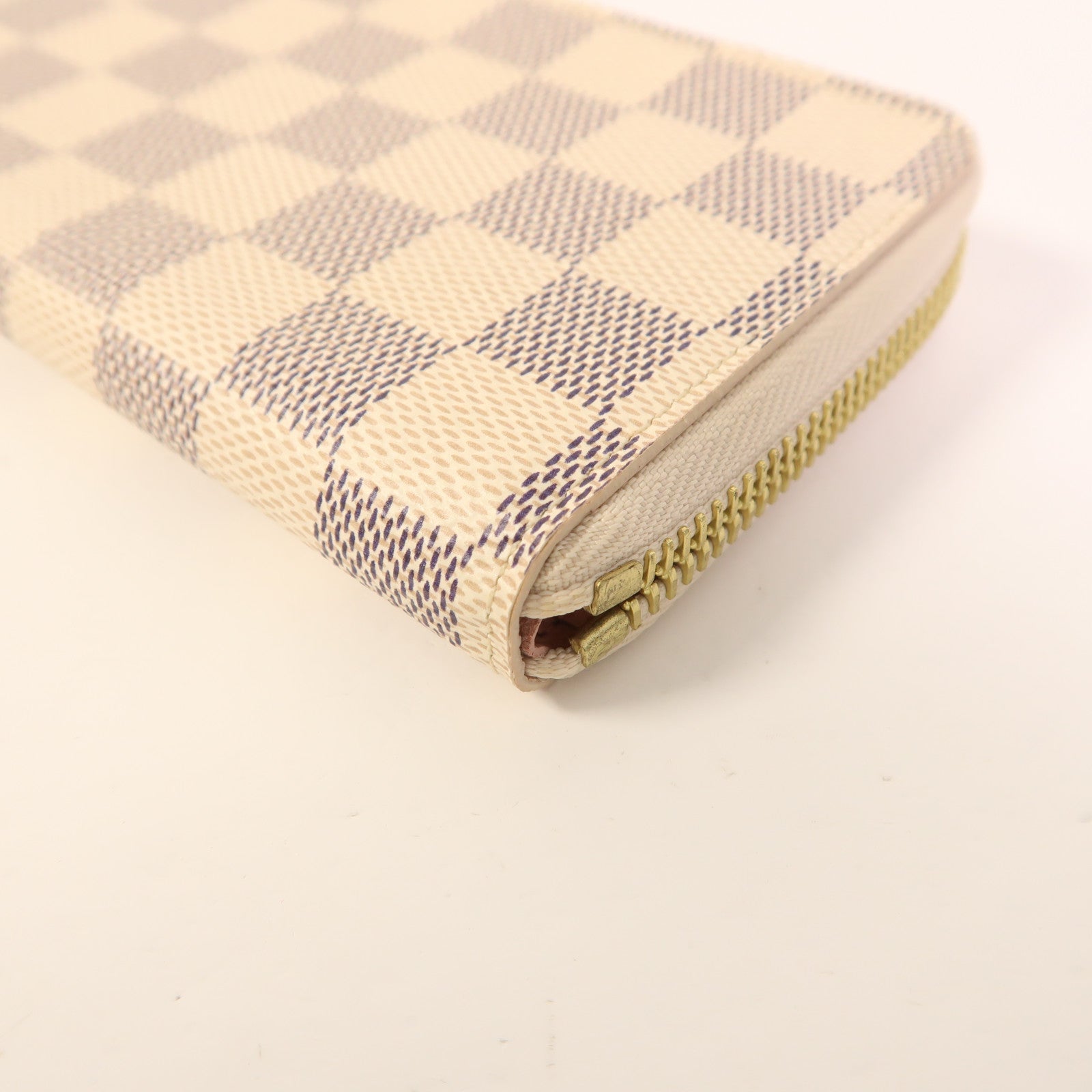 LOUIS VUITTON Damier Azur Clemence Long Wallet金扣長錢包