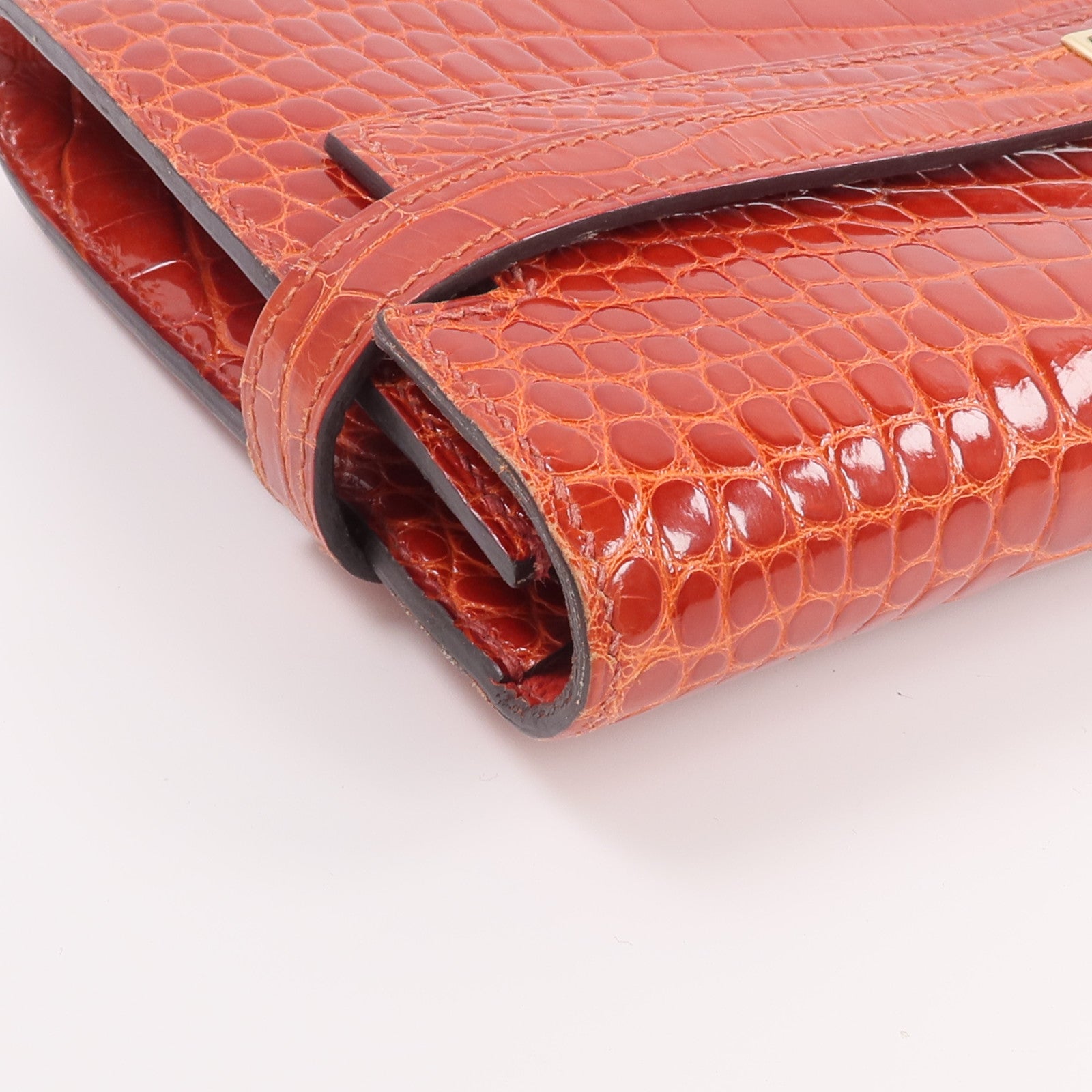 HERMES Alligator皮革Kelly Wallet長錢包