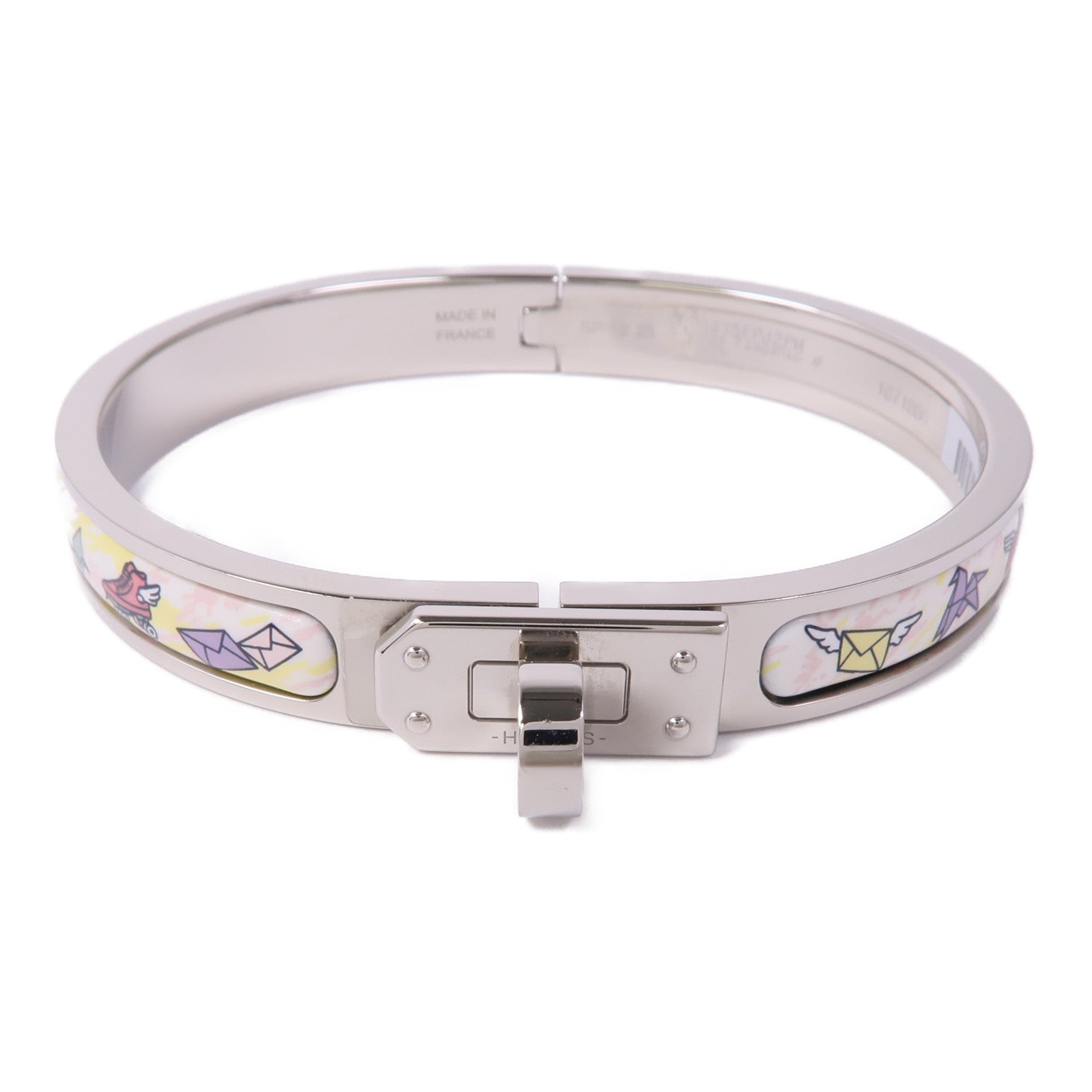 HERMES 金屬/琺瑯Mini Kelly Bracelet手鐲