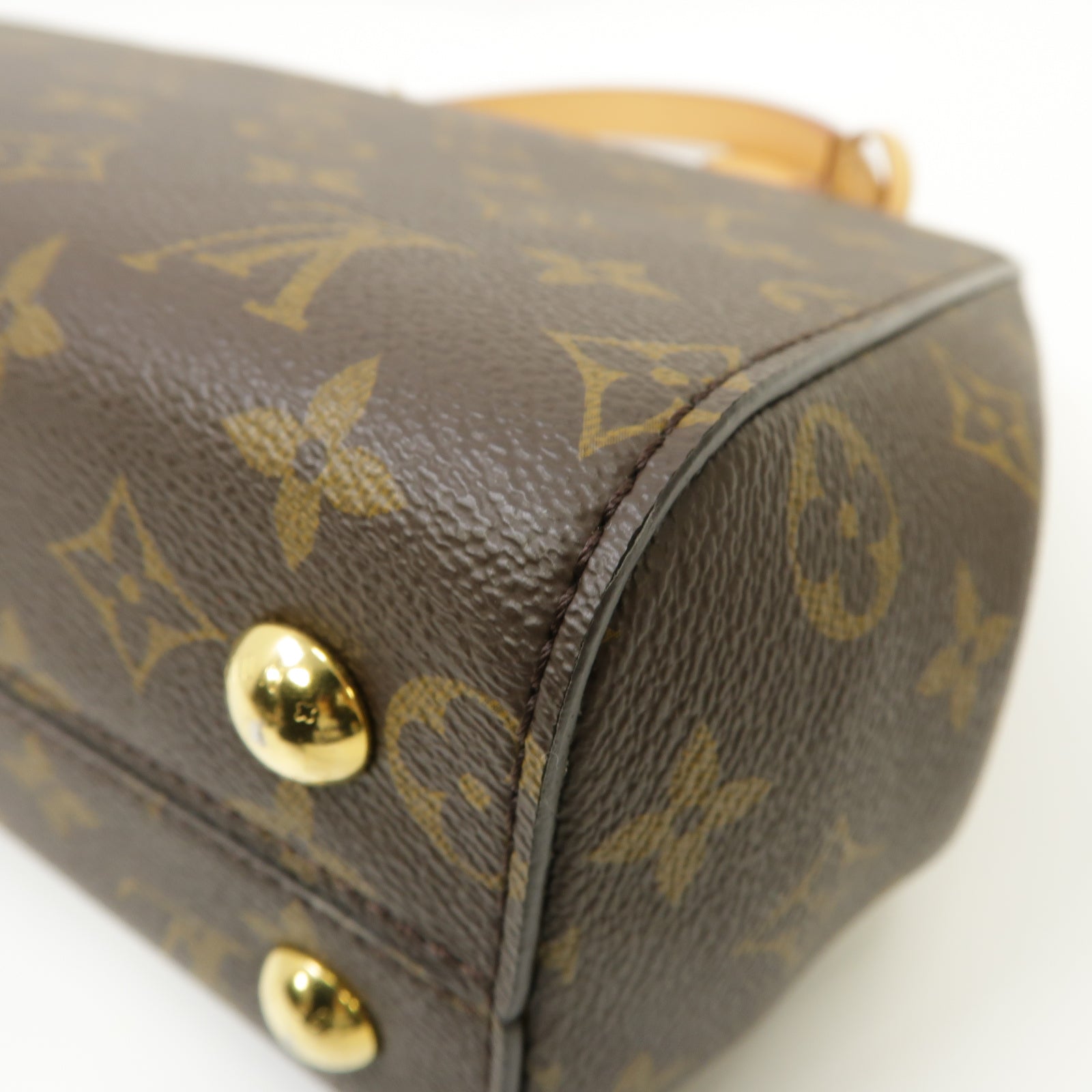 LOUIS VUITTON Monogram Cluny BB金扣手挽肩背兩用袋啡色