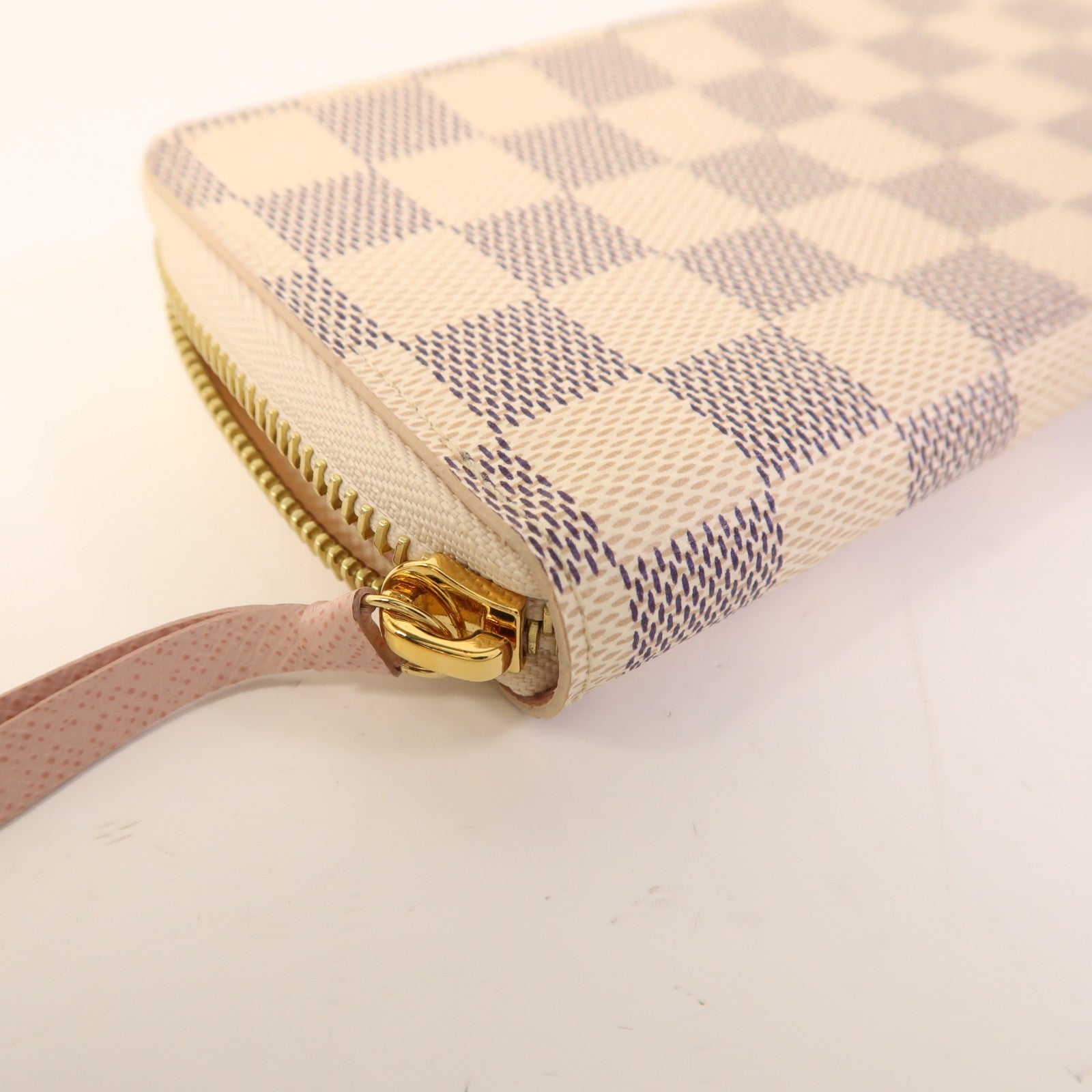 LOUIS VUITTON Damier Azur Clemence Long Wallet金扣長錢包