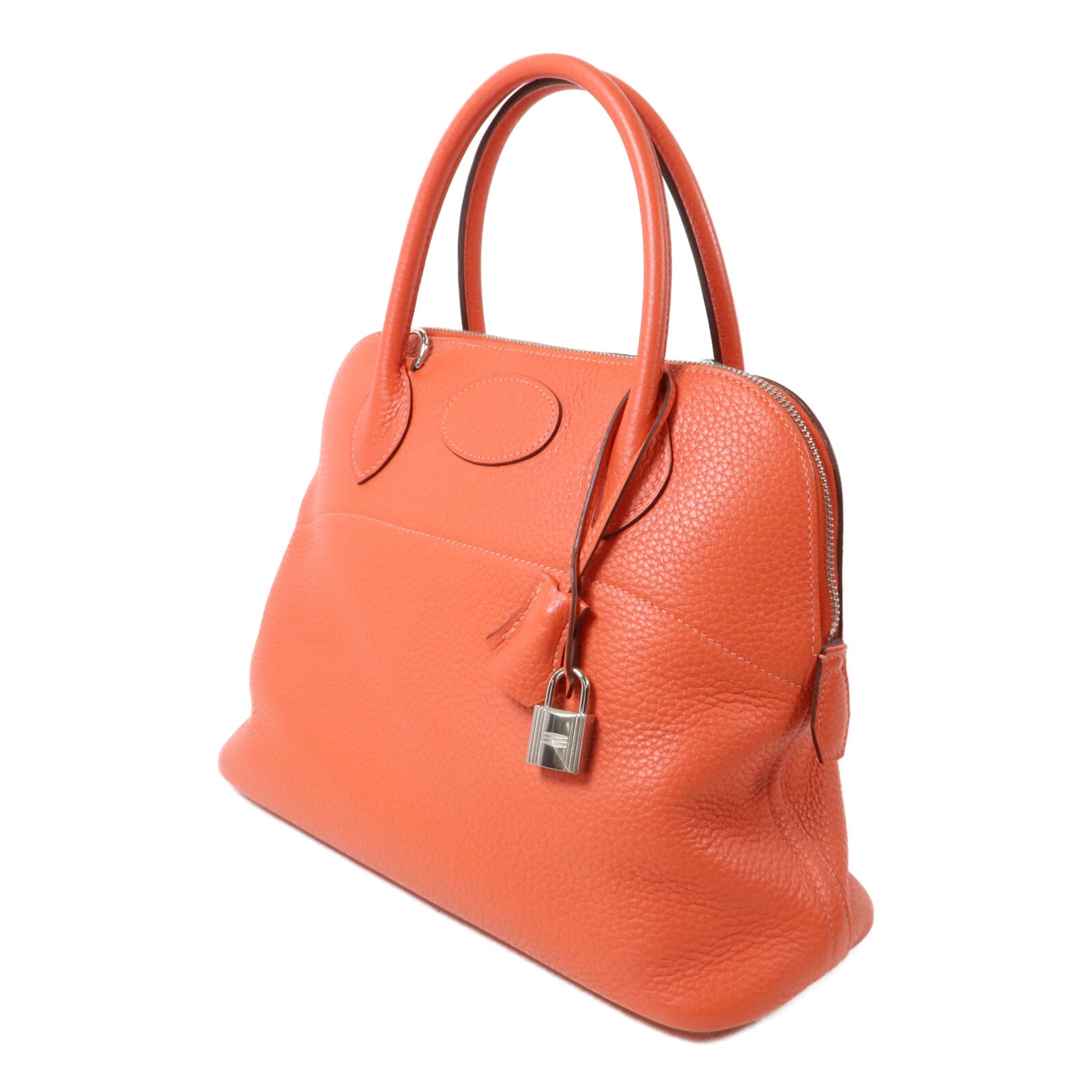 HERMES Clemence皮革Bolide 31手挽袋Rouge Pivoine