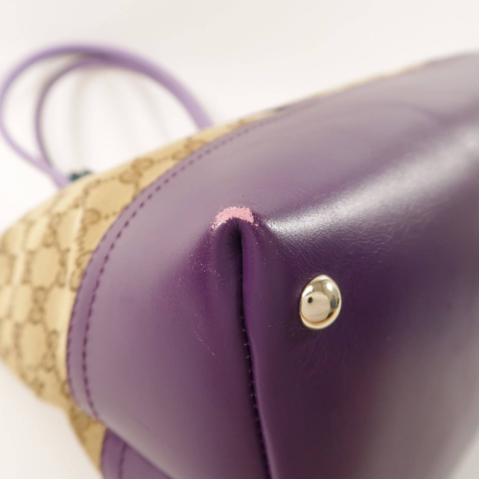 GUCCI 帆布Tote Bag金扣手挽袋