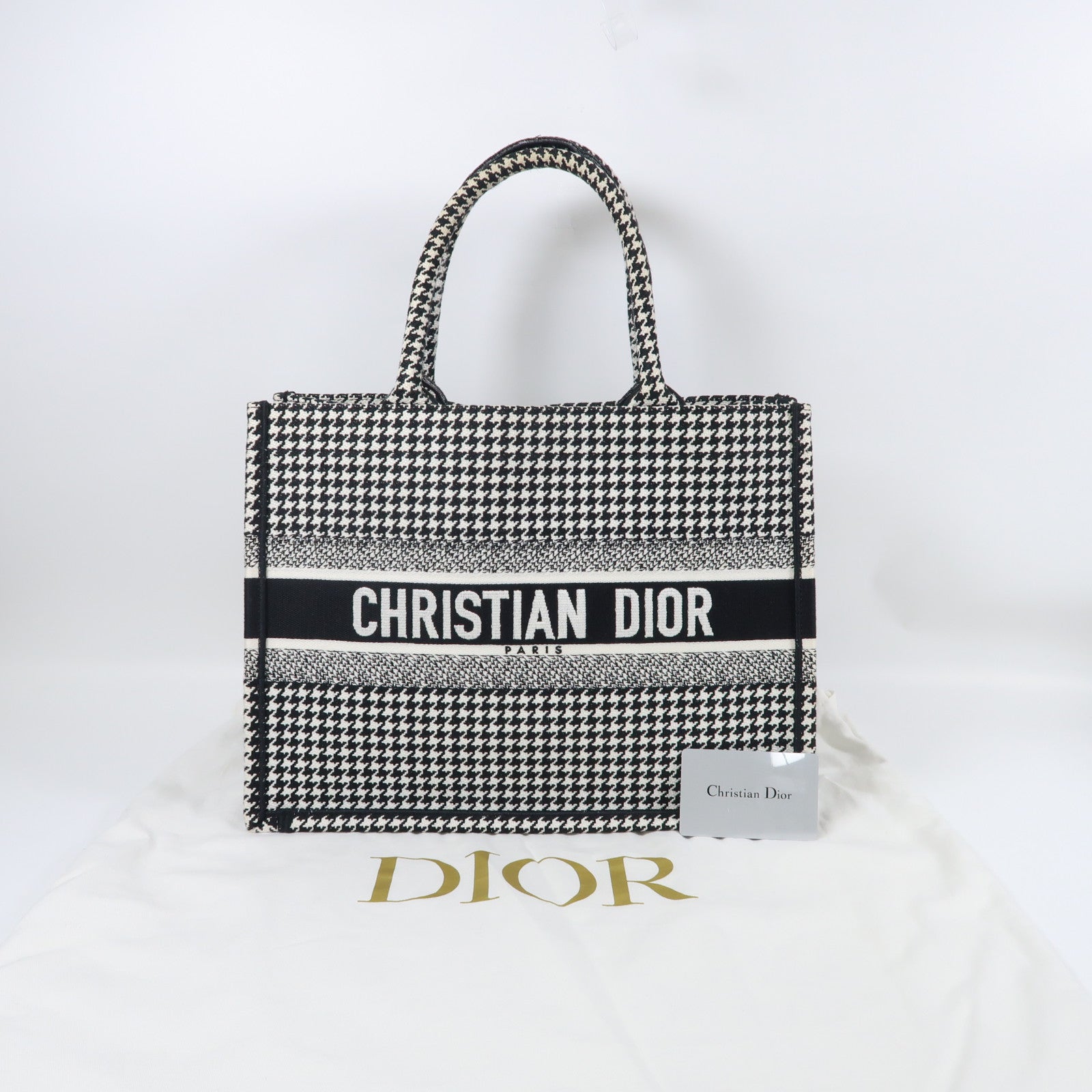Dior 帆布Book Tote手挽袋黑色/白色