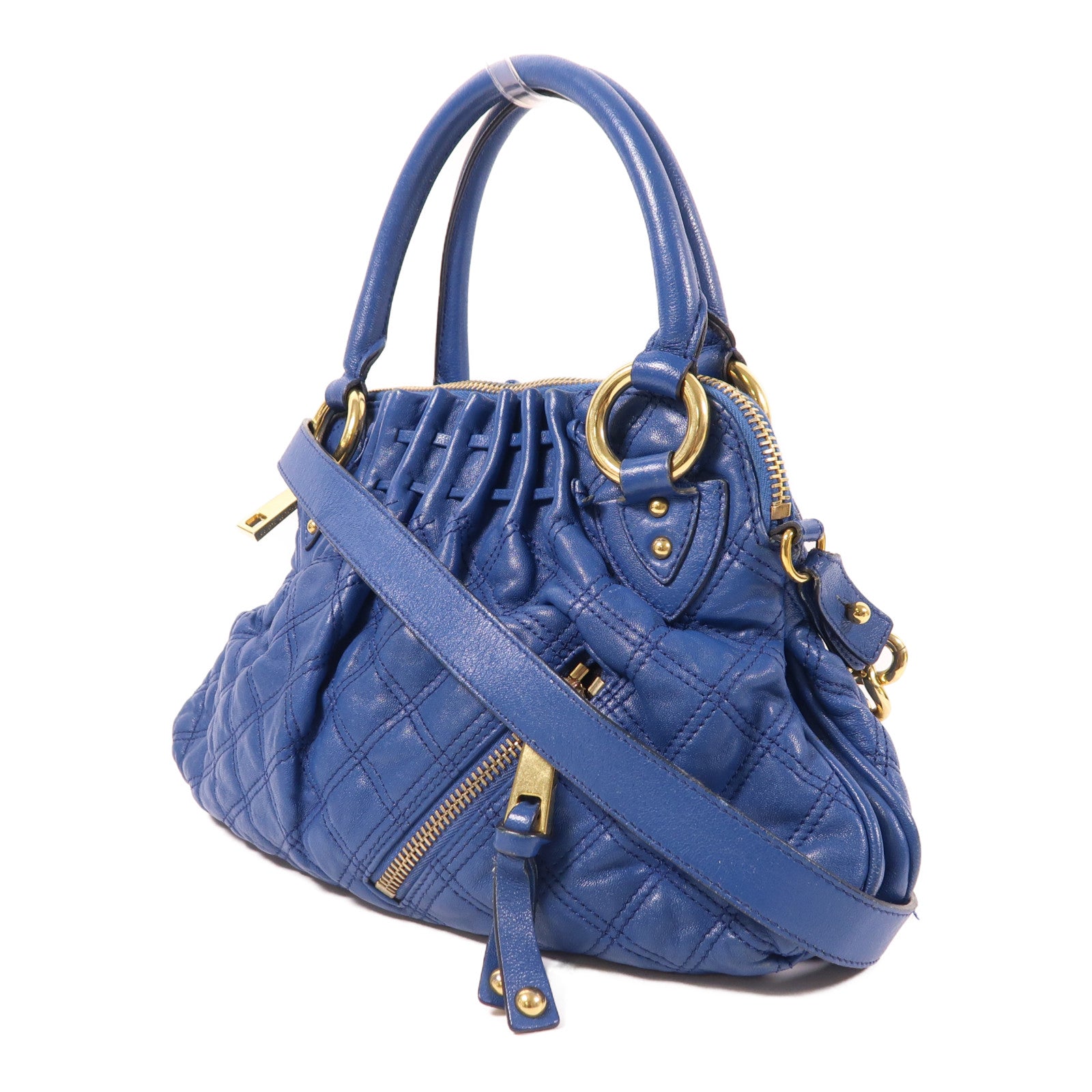 MARC JACOBS 牛皮皮革2 Way Bag金扣鏈帶手挽肩背兩用袋