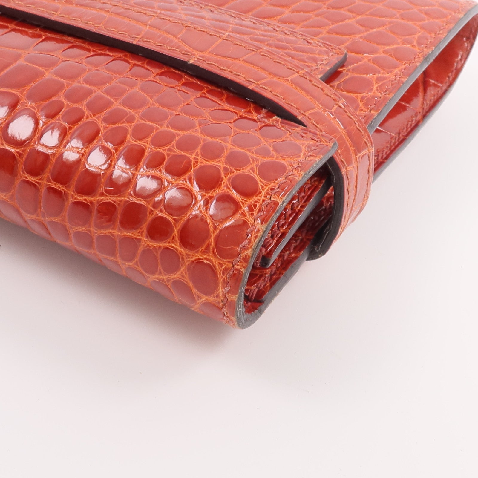 HERMES Alligator皮革Kelly Wallet長錢包