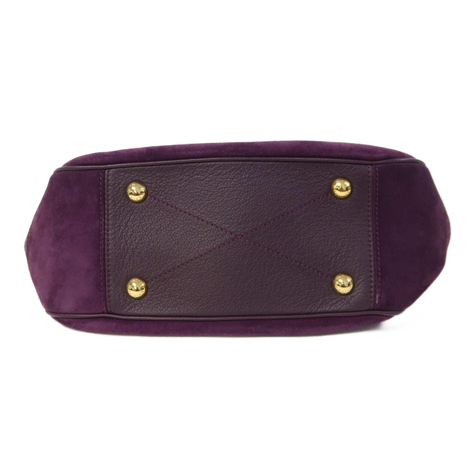 LOUIS VUITTON 【激減優惠】Monogram Empreinte Oda Shoes PM金扣手挽肩背兩用袋紫色