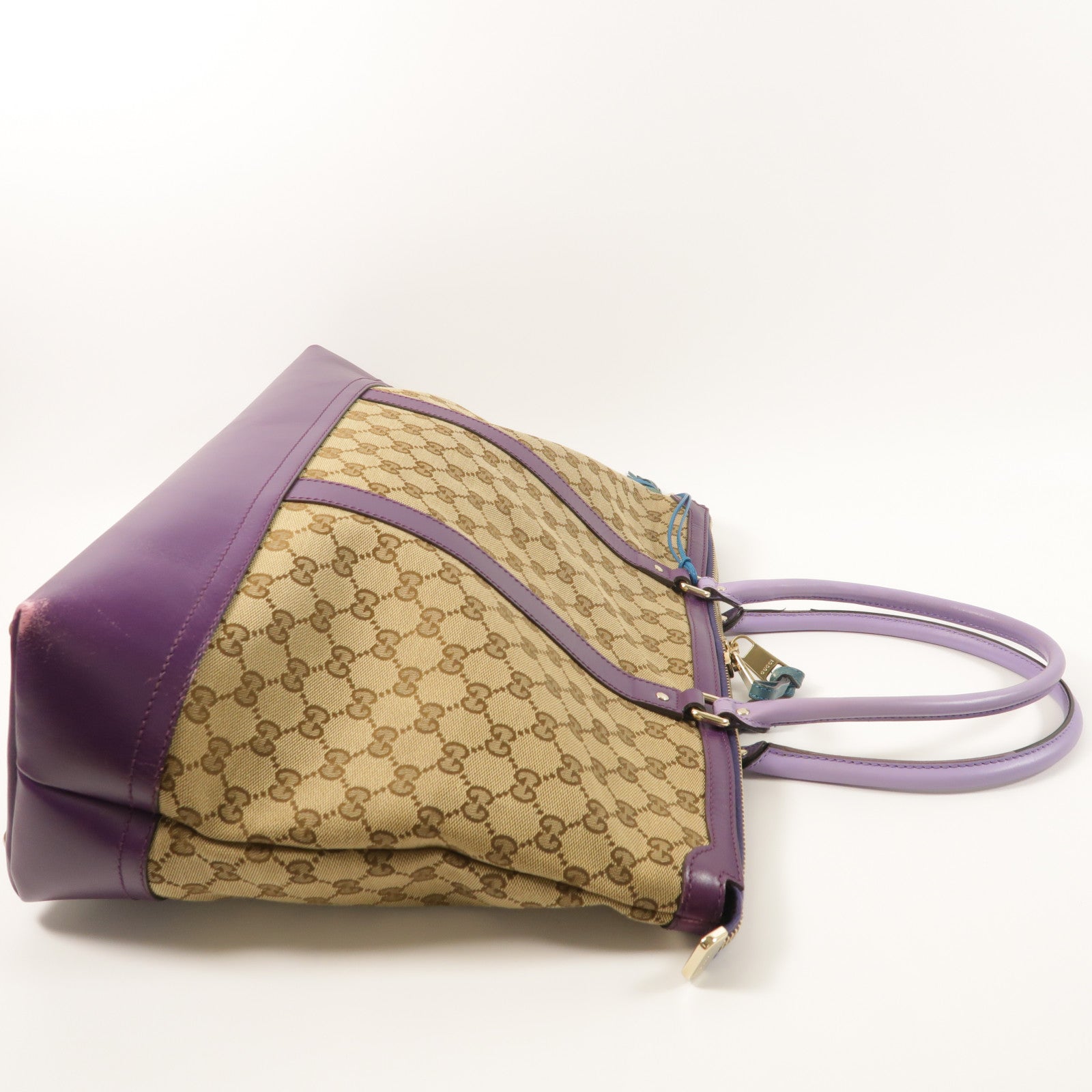 GUCCI 帆布Tote Bag金扣手挽袋