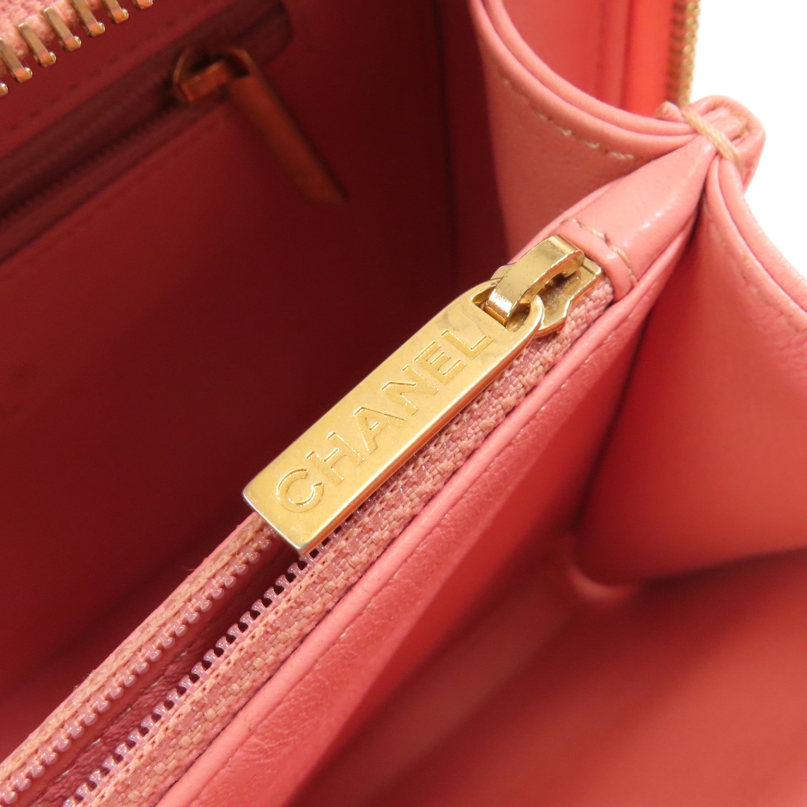 CHANEL Tweed Vanity Case金扣手挽肩背兩用袋