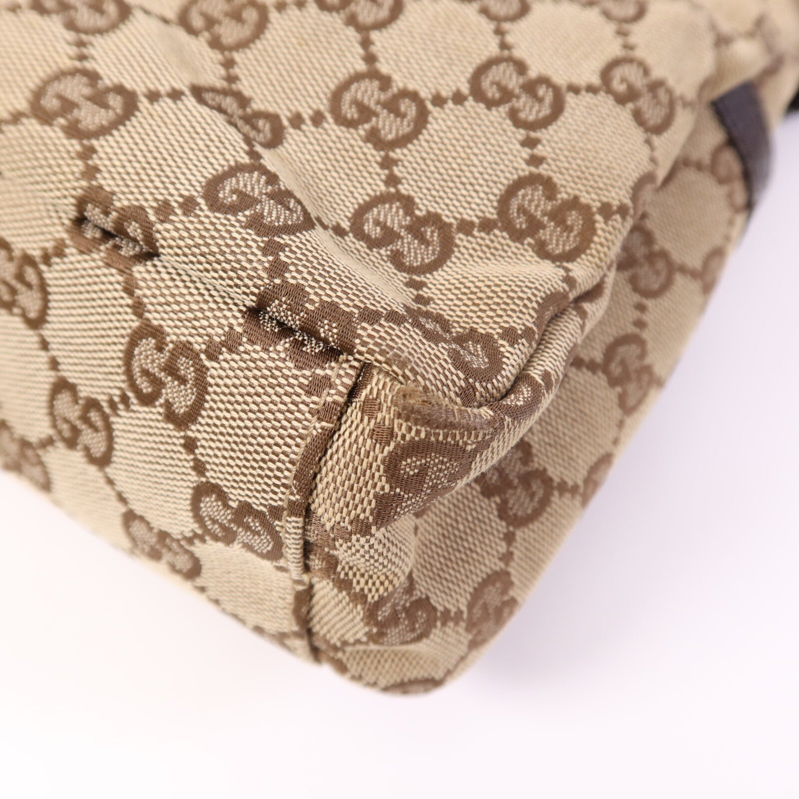 GUCCI 帆布GG Shoulder Bag銀扣肩背袋