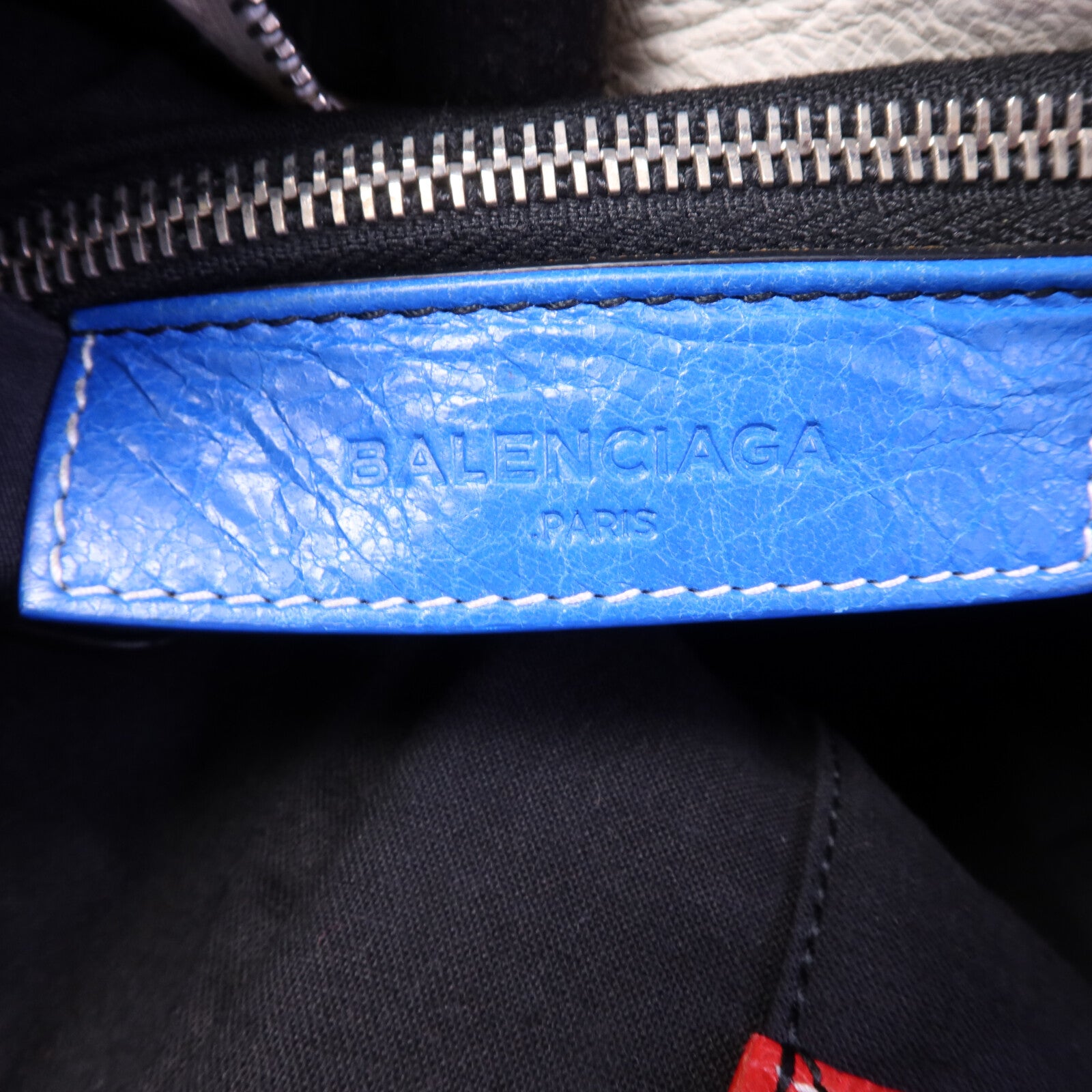 BALENCIAGA 羊皮皮革Bazar Bag銀扣手挽肩背兩用袋