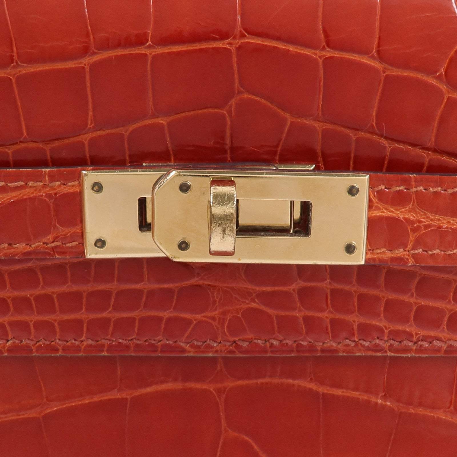 HERMES Alligator皮革Kelly Wallet長錢包