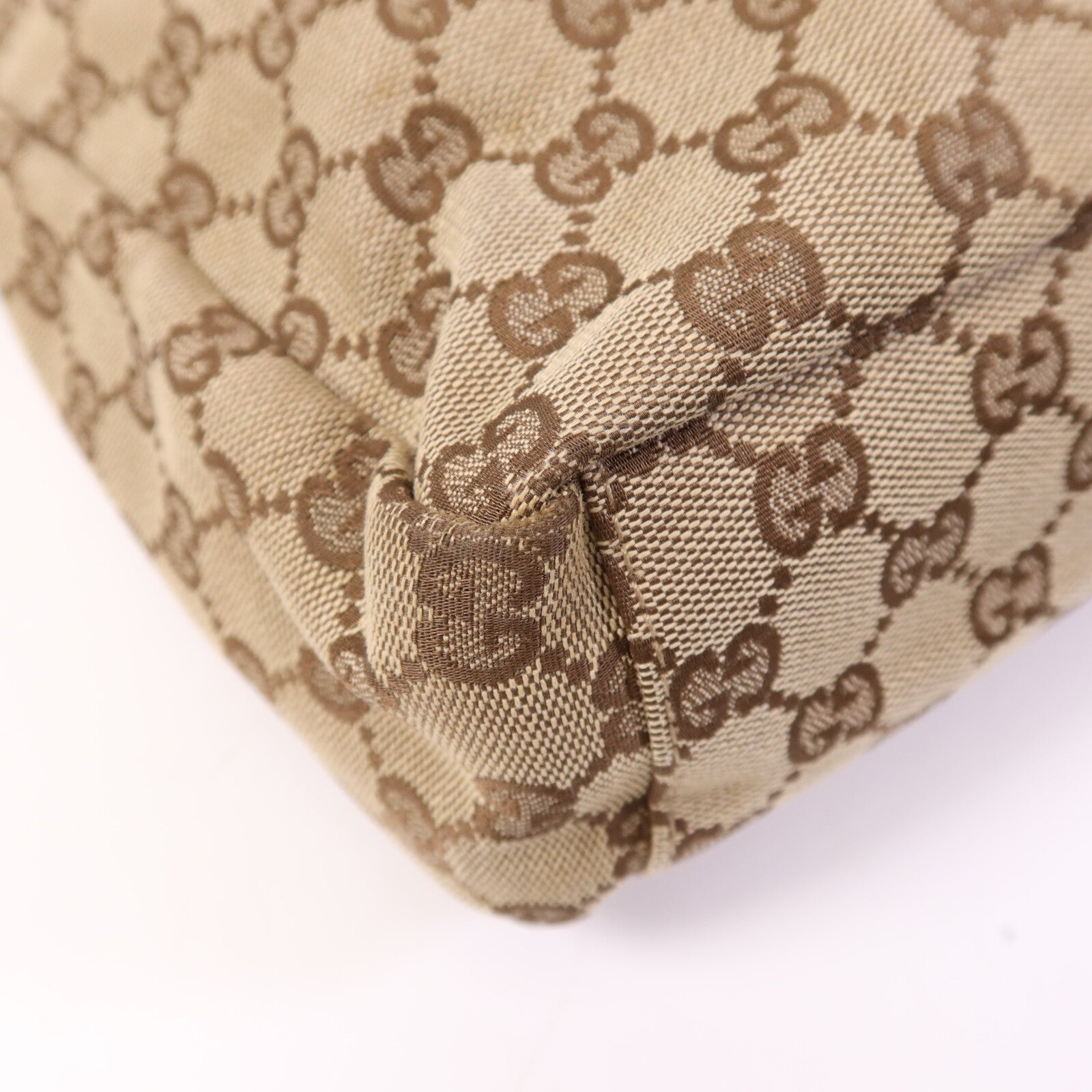 GUCCI 帆布GG Shoulder Bag銀扣肩背袋