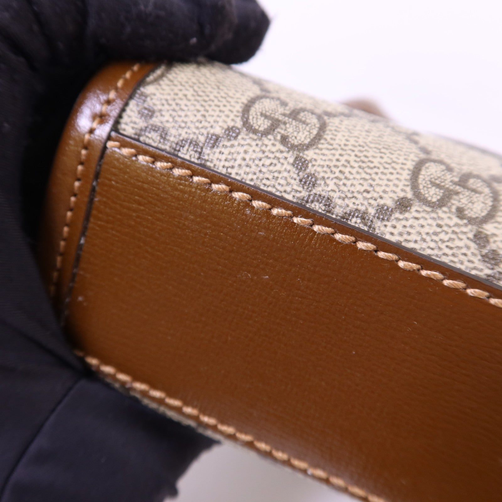 GUCCI 塗層帆布Interlocking G Mini Tote Bag金扣手挽肩背兩用袋