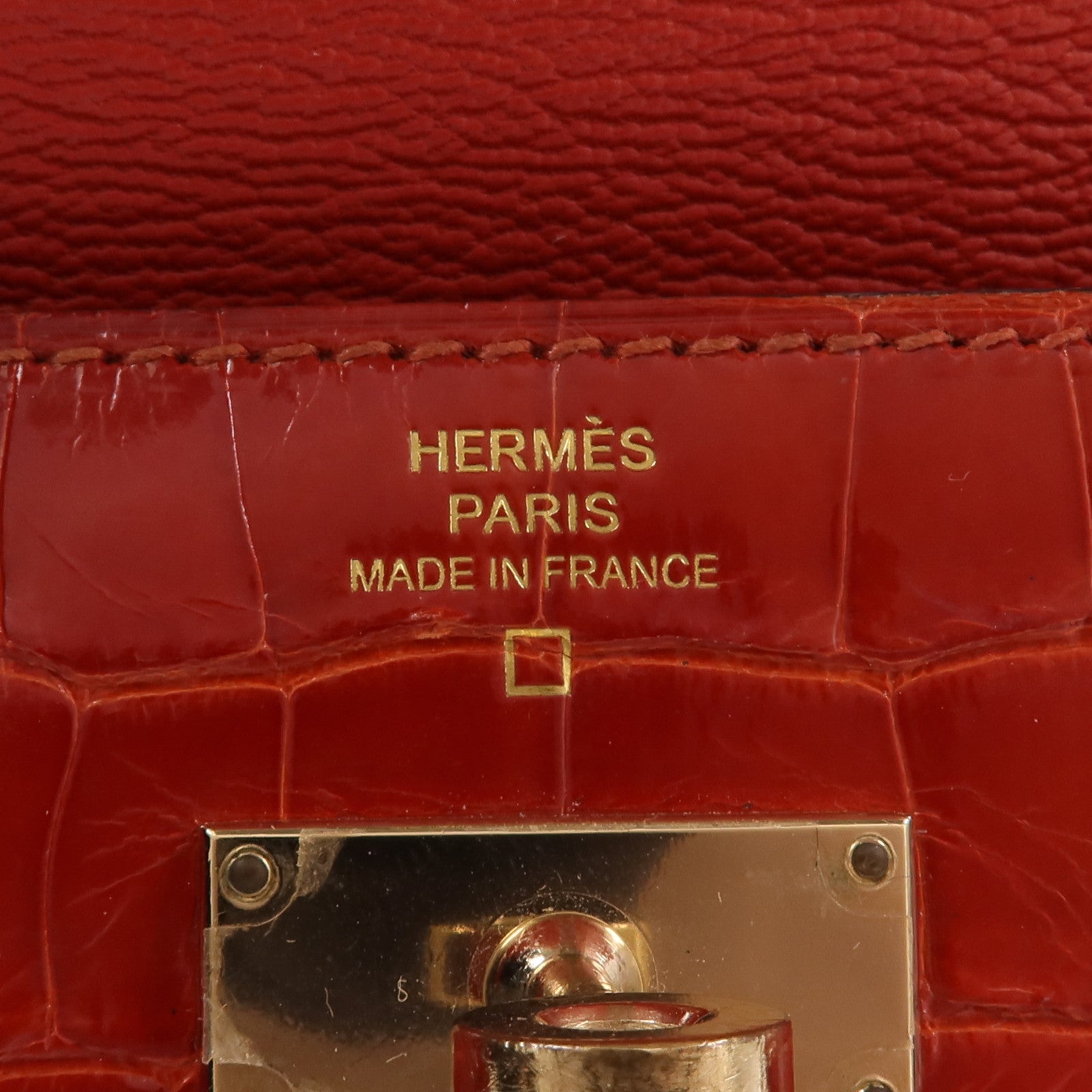 HERMES Alligator皮革Kelly Wallet長錢包