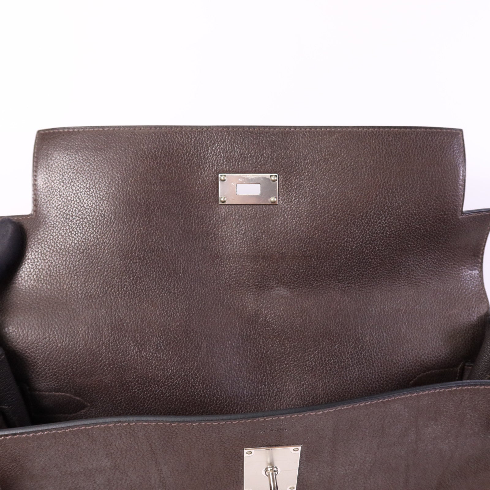 HERMES Barenia皮革Kelly Messenger GM銀扣肩背袋Rouge H