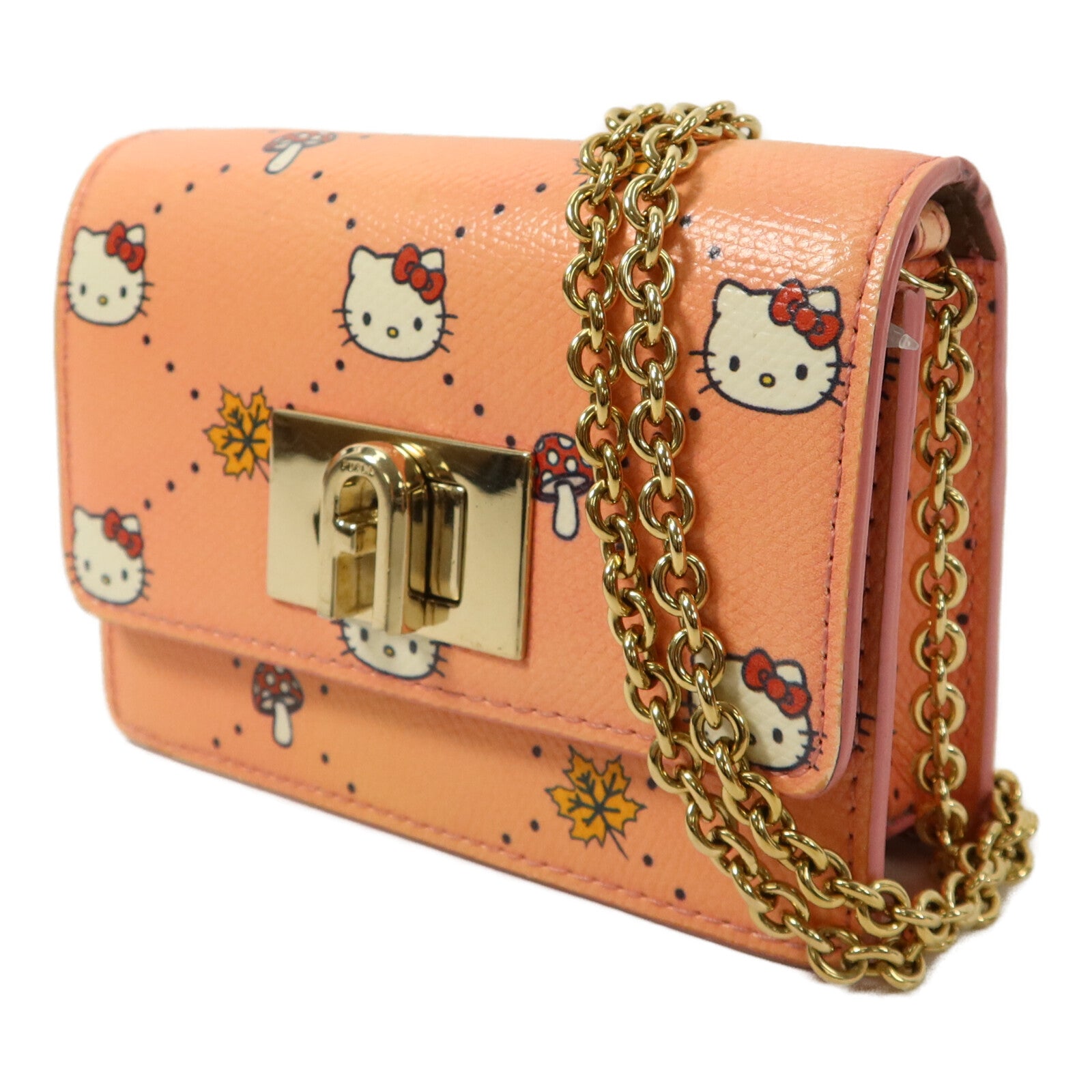 Furla 牛皮皮革1927 Mini Pochette鏈帶肩背袋