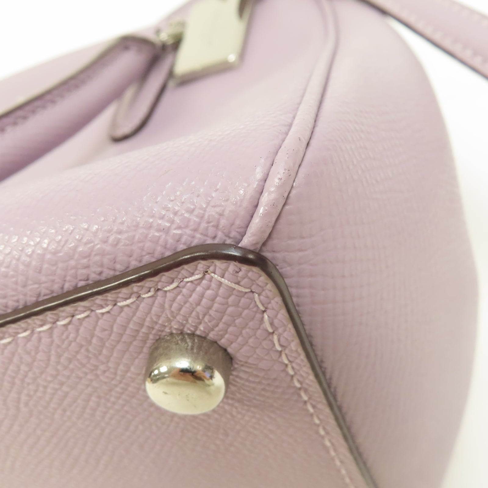 COACH 牛皮皮革Shoulder Bag銀扣手挽肩背兩用袋紫色