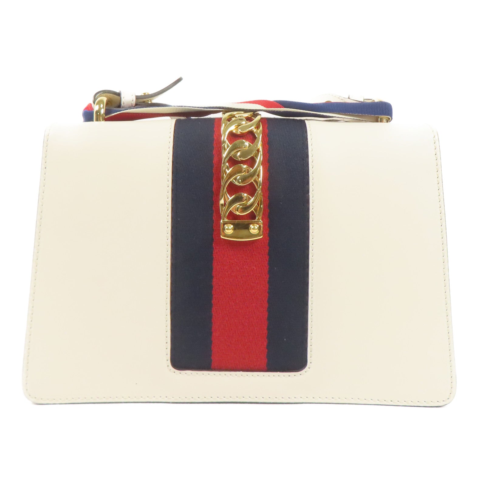 GUCCI 牛皮皮革Sylvia Bag金扣肩背袋