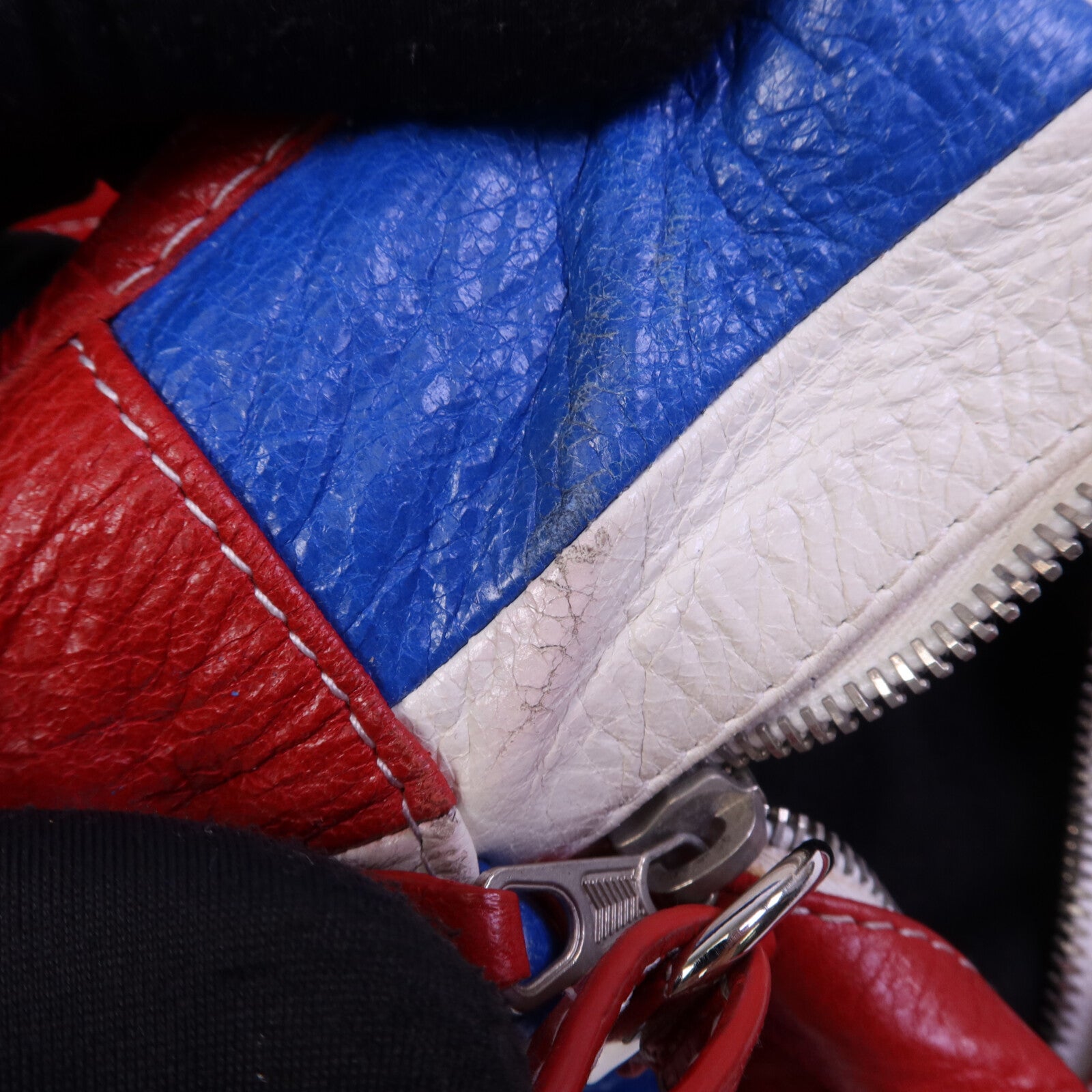 BALENCIAGA 羊皮皮革Bazar Bag銀扣手挽肩背兩用袋