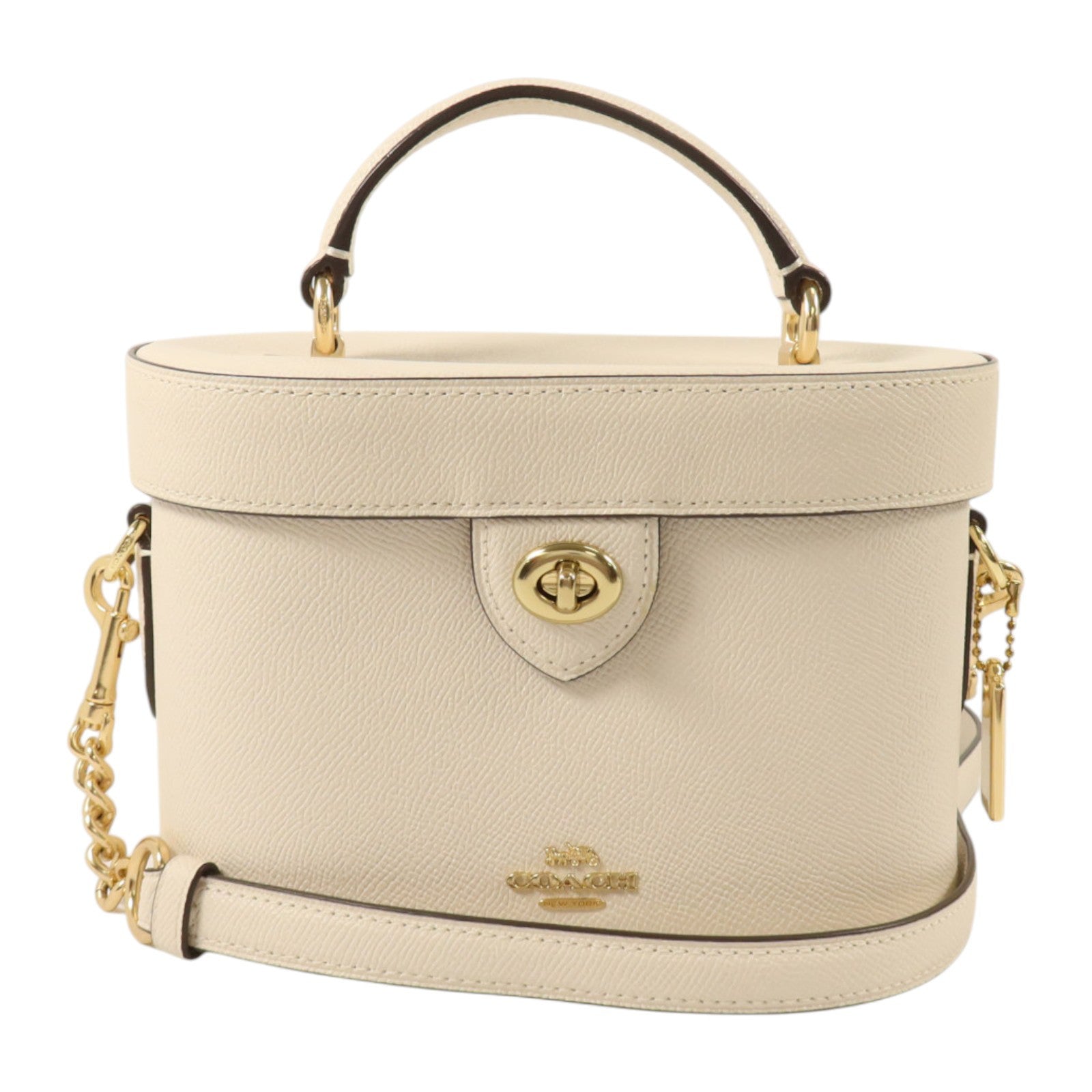 COACH 牛皮皮革2Way Shoulder Bag金扣手挽肩背兩用袋