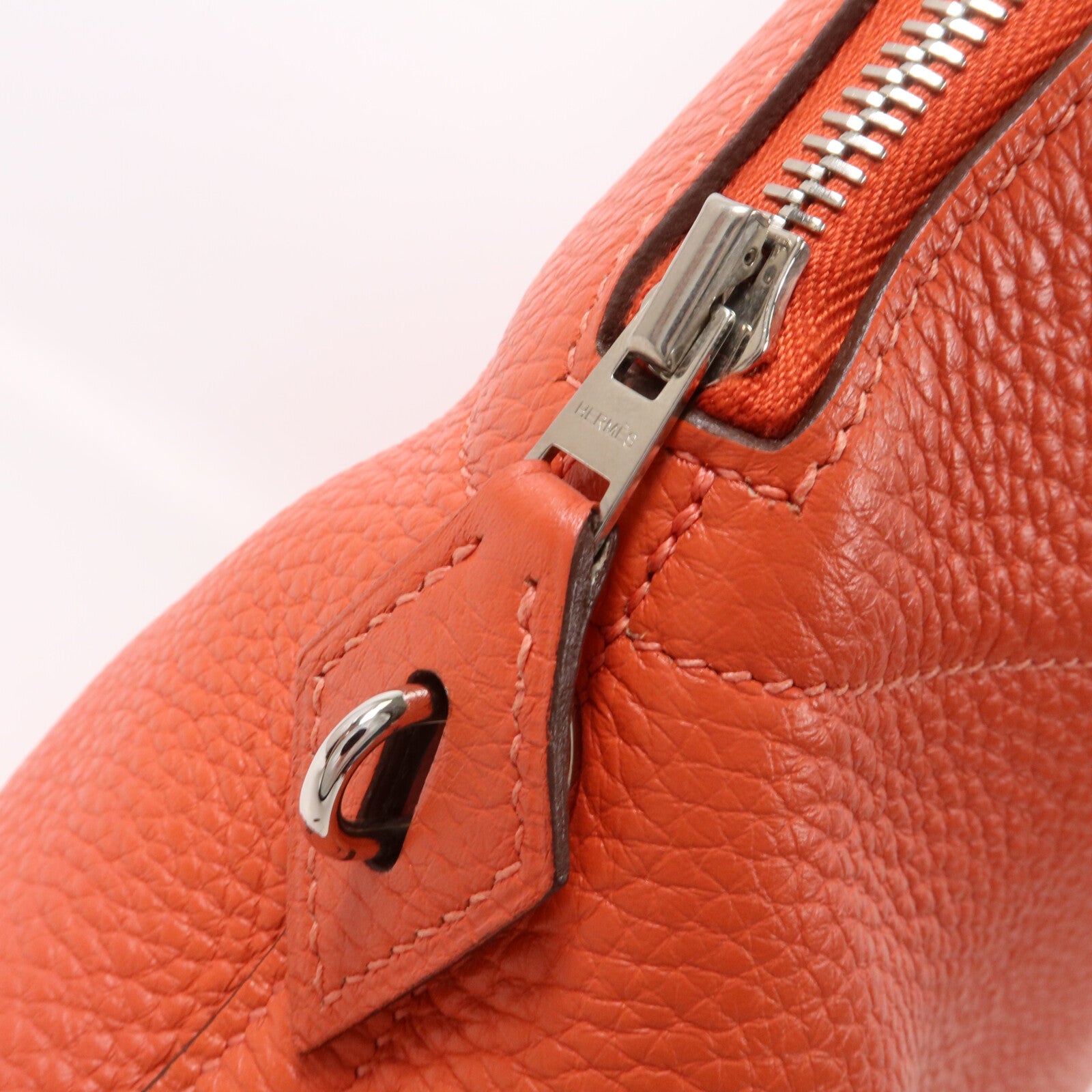 HERMES Clemence皮革Bolide 31手挽袋Rouge Pivoine