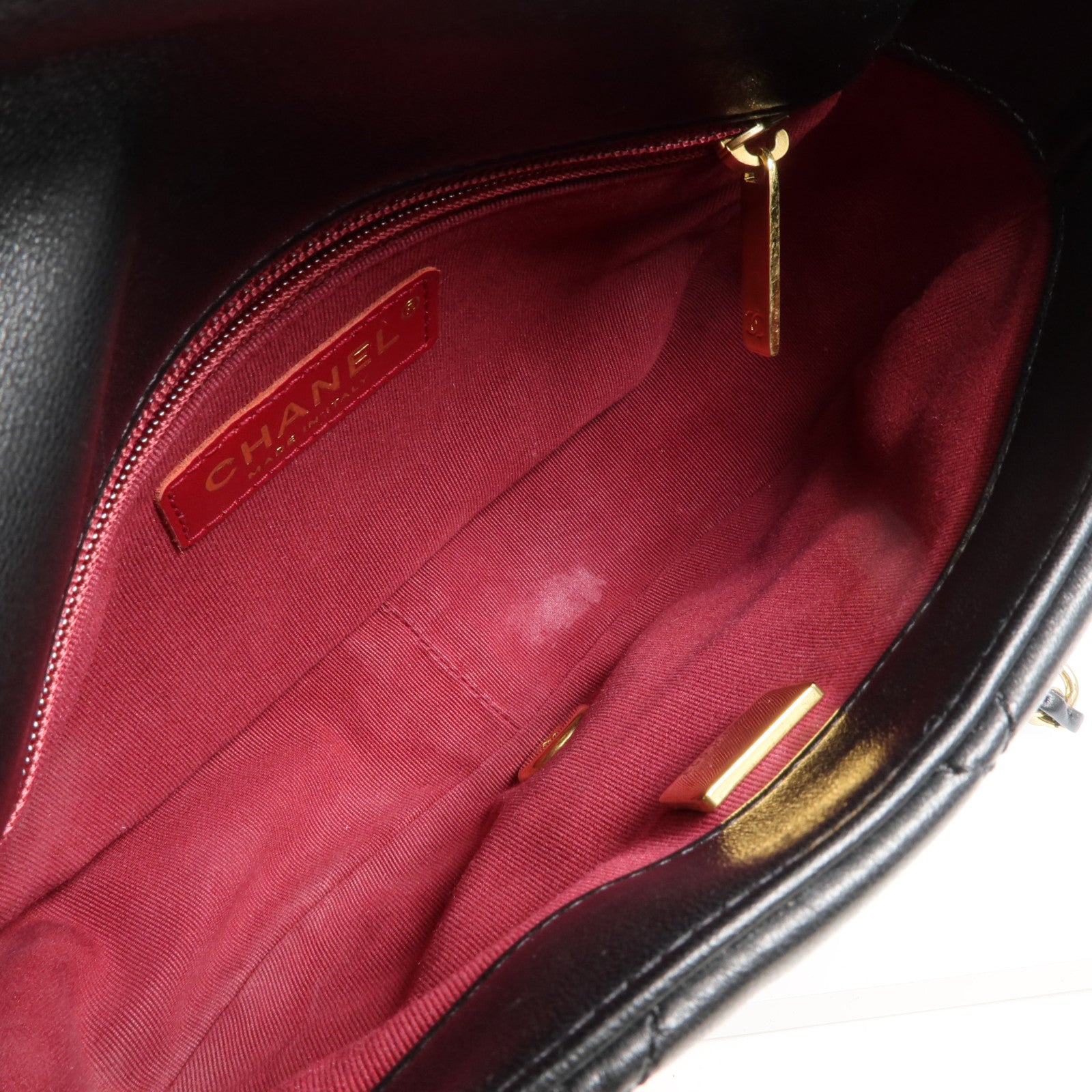 CHANEL 【激減優惠】羊皮皮革COCO Mail Crossbody Bag金扣金鏈肩背包