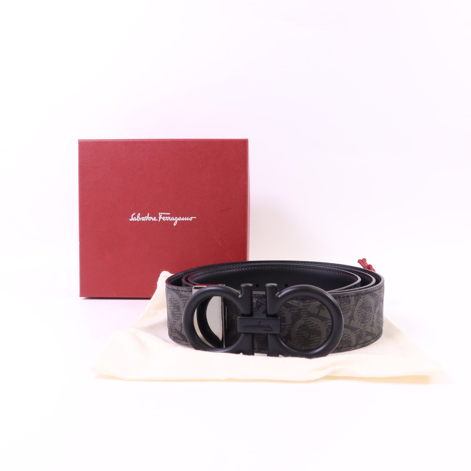 Salvatore Ferragamo 塗層帆布Belt皮帶