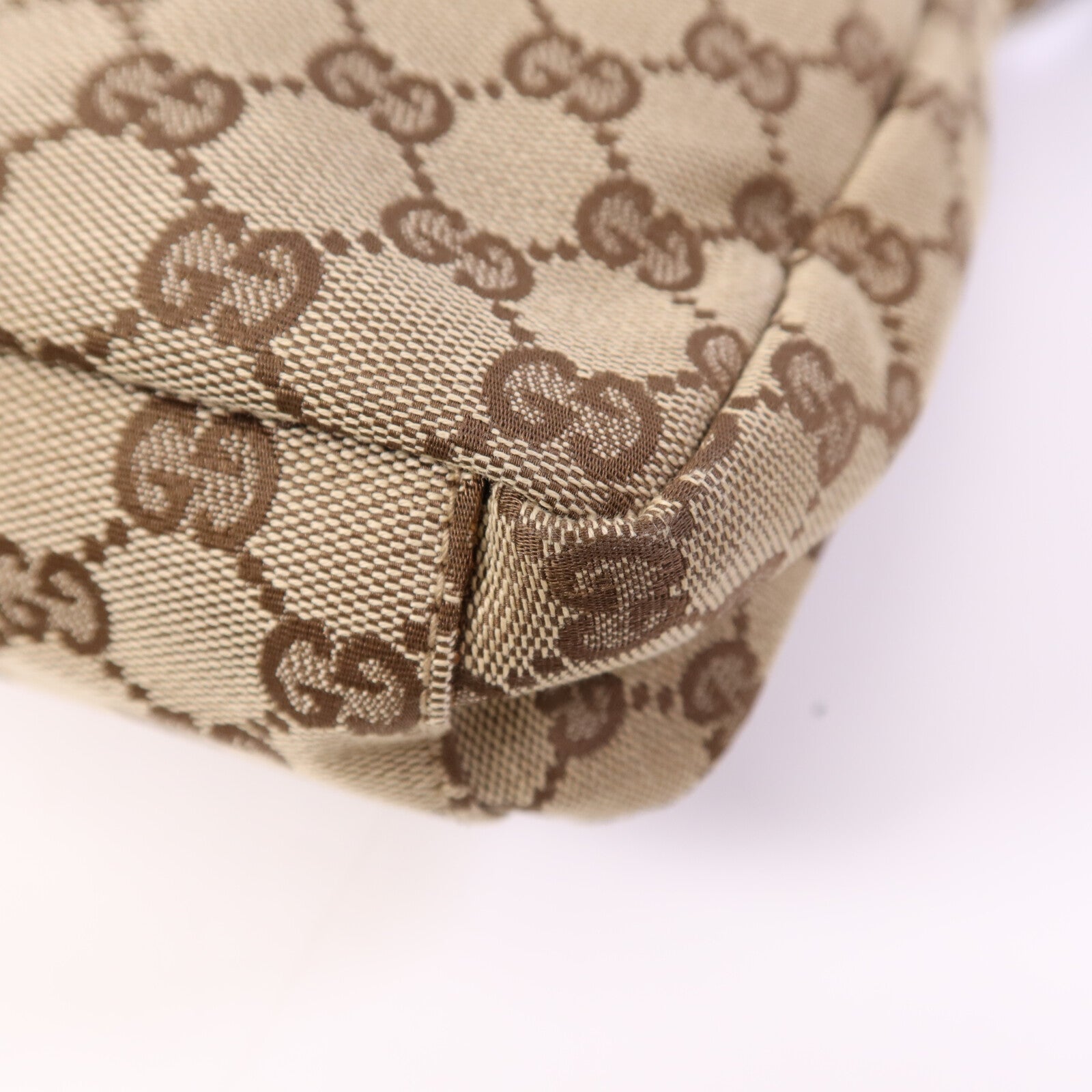 GUCCI 帆布GG Shoulder Bag銀扣肩背袋