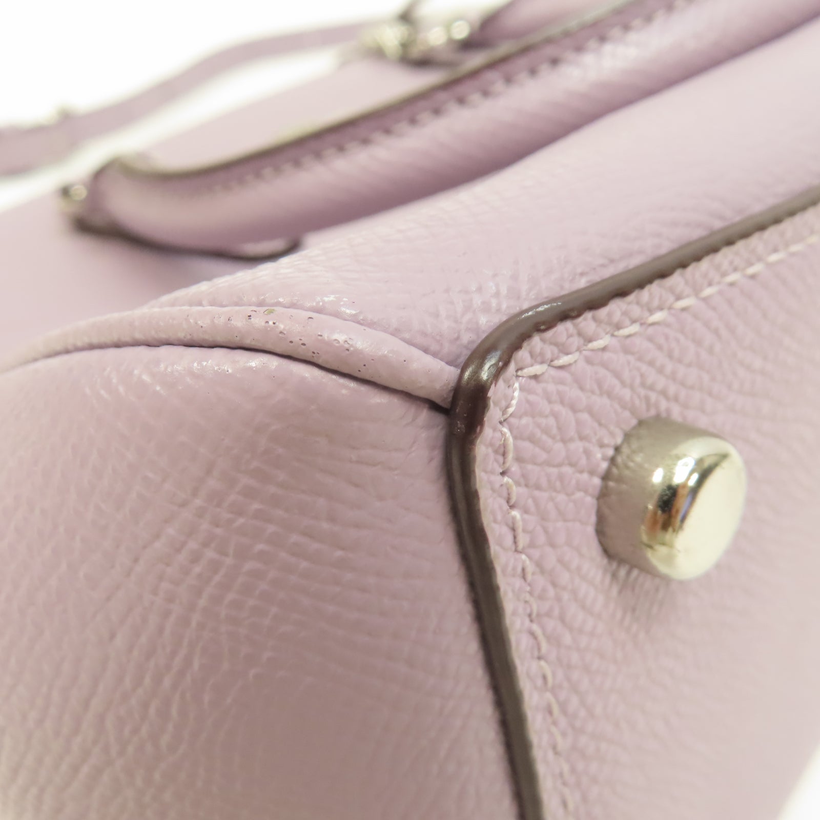 COACH 牛皮皮革Shoulder Bag銀扣手挽肩背兩用袋紫色