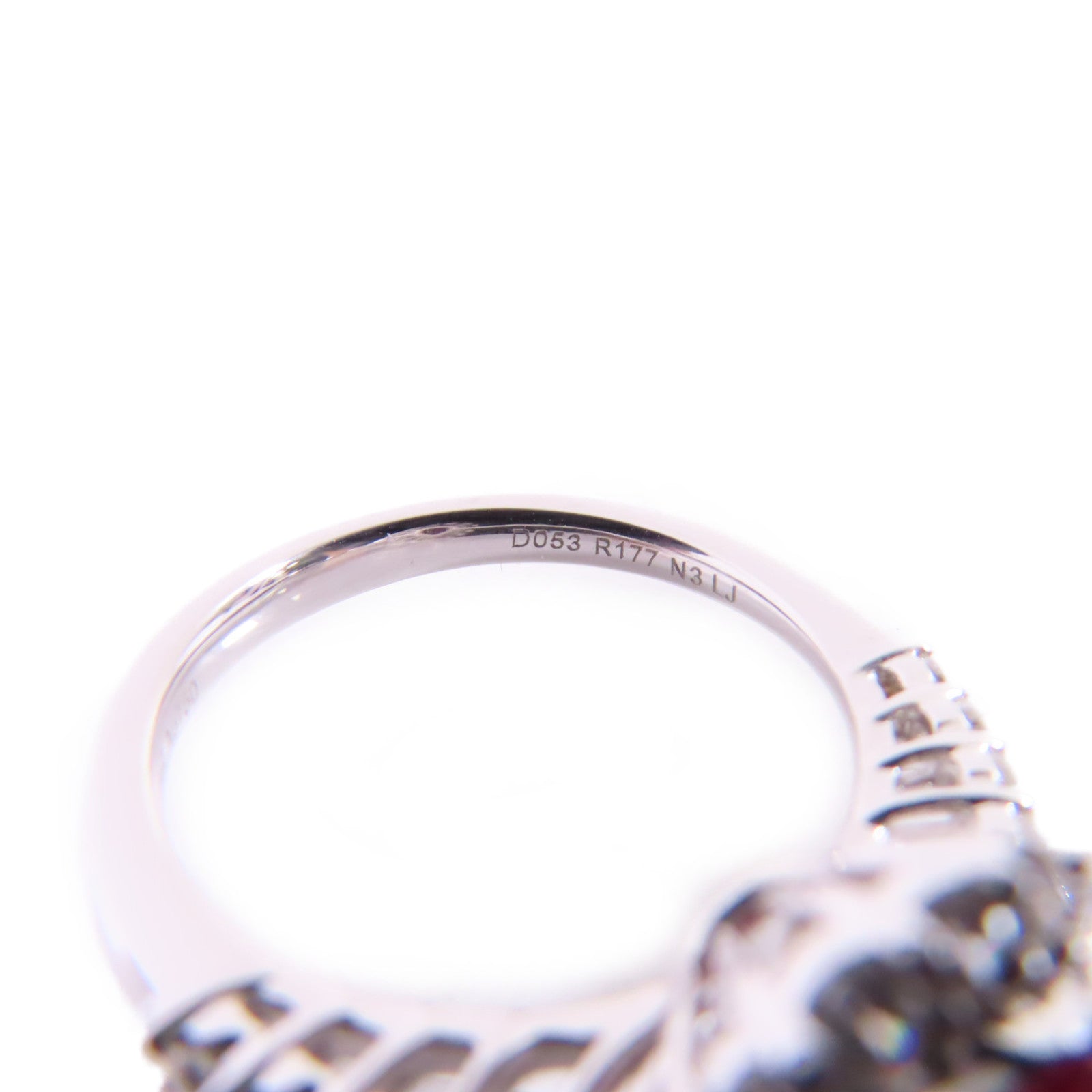 JEWELRY 【激減優惠】18K白金/1.77ct紅寶石/0.53ct鑽石Ruby Diamond Ring戒指US#5.75
