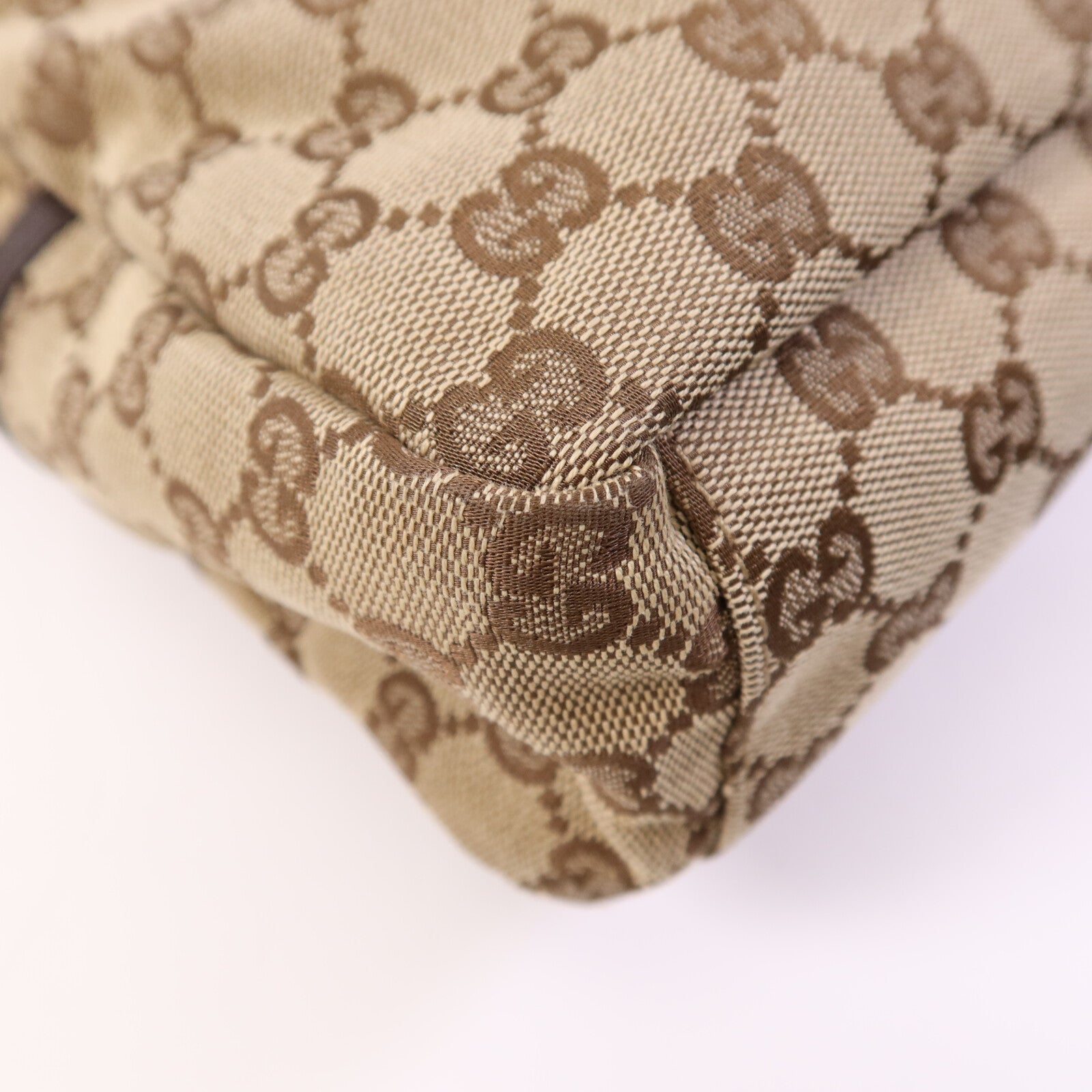 GUCCI 帆布GG Shoulder Bag銀扣肩背袋