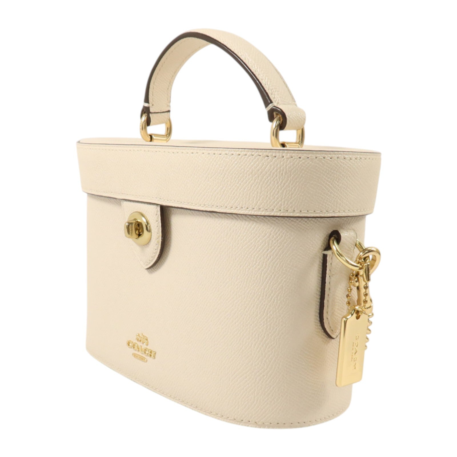 COACH 牛皮皮革2Way Shoulder Bag金扣手挽肩背兩用袋