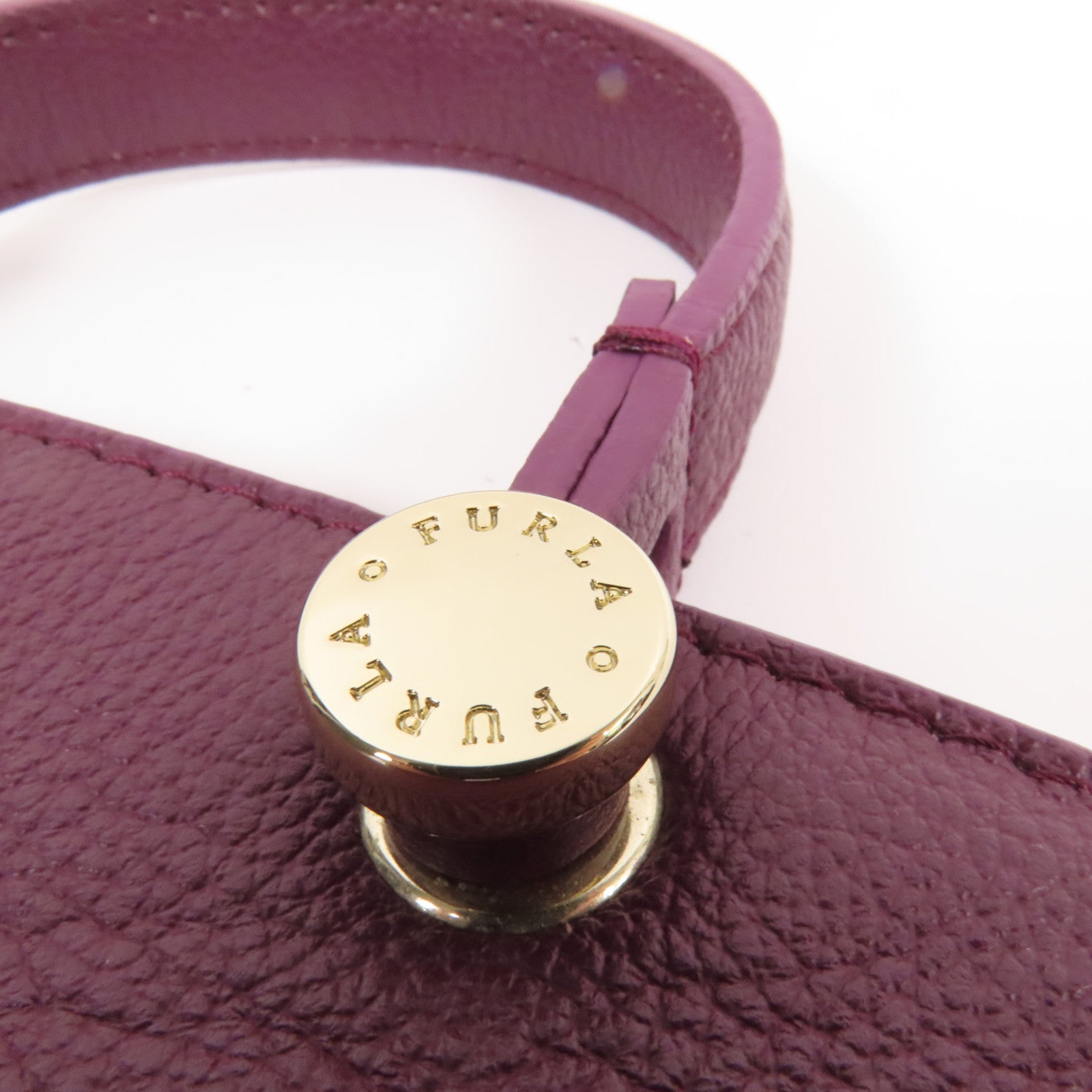 Furla 牛皮皮革Shoulder Bag金扣手挽肩背兩用袋