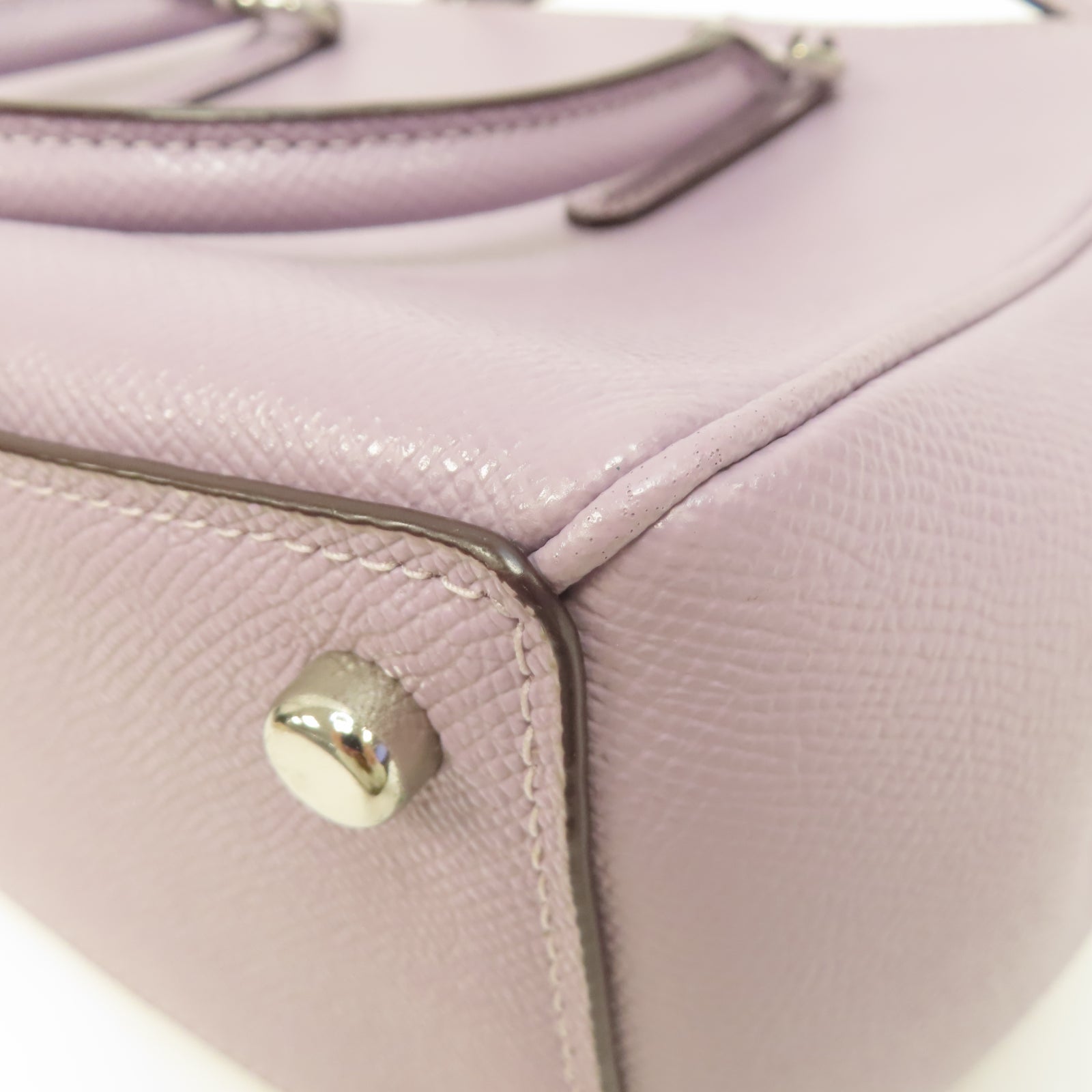 COACH 牛皮皮革Shoulder Bag銀扣手挽肩背兩用袋紫色