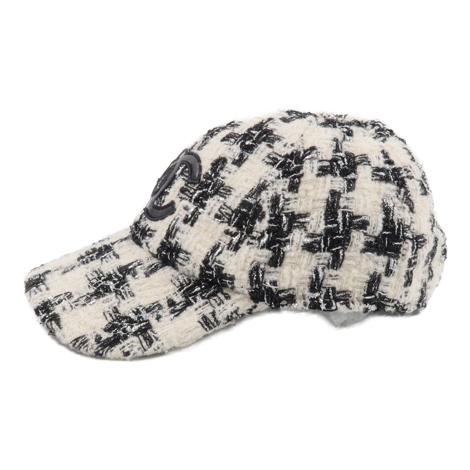 CHANEL 羊毛/聚醯胺/聚酯纖維/絲質/羊皮皮革Tweed CC Cap帽子