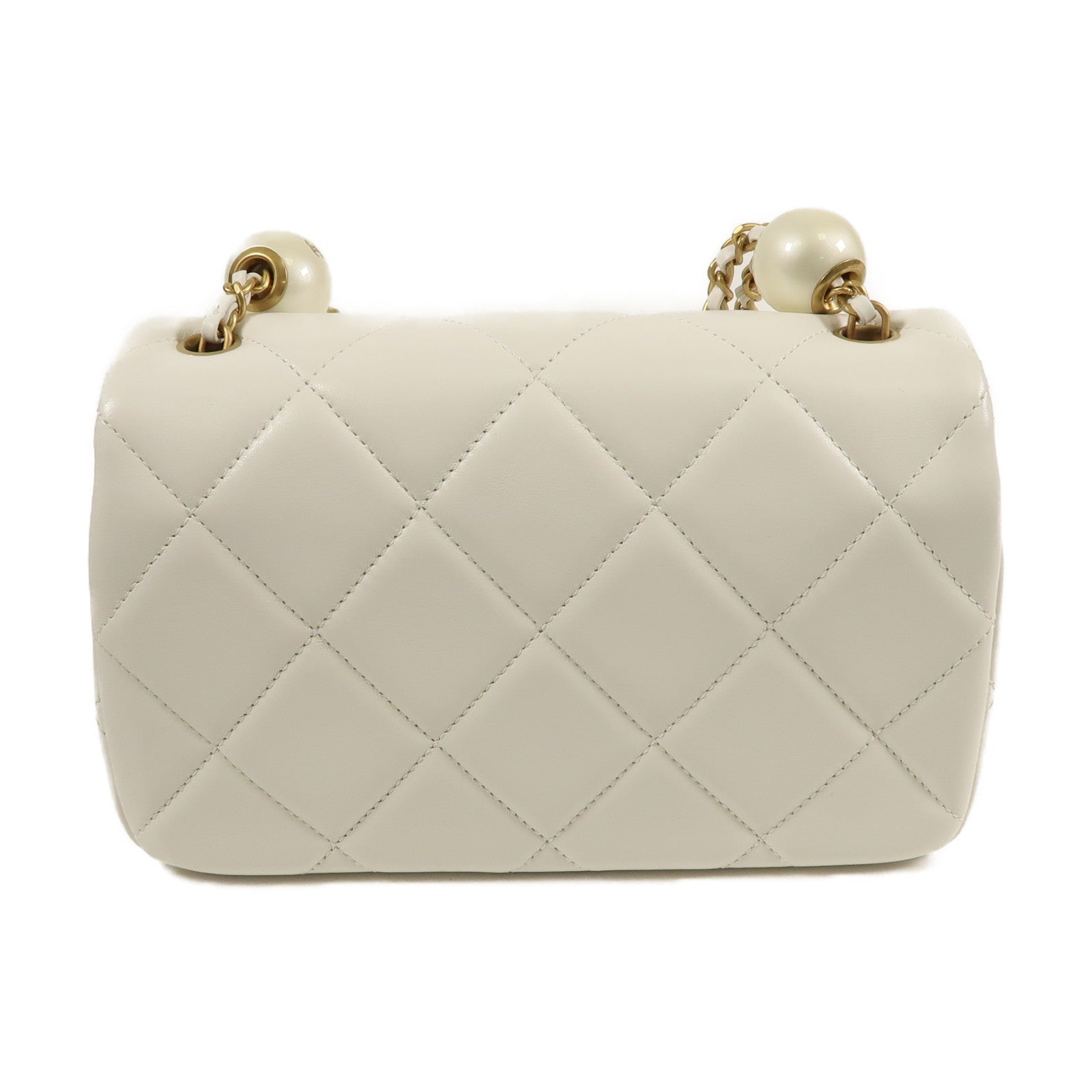 CHANEL 羊皮皮革Chain Shoulder金扣鏈帶肩背袋