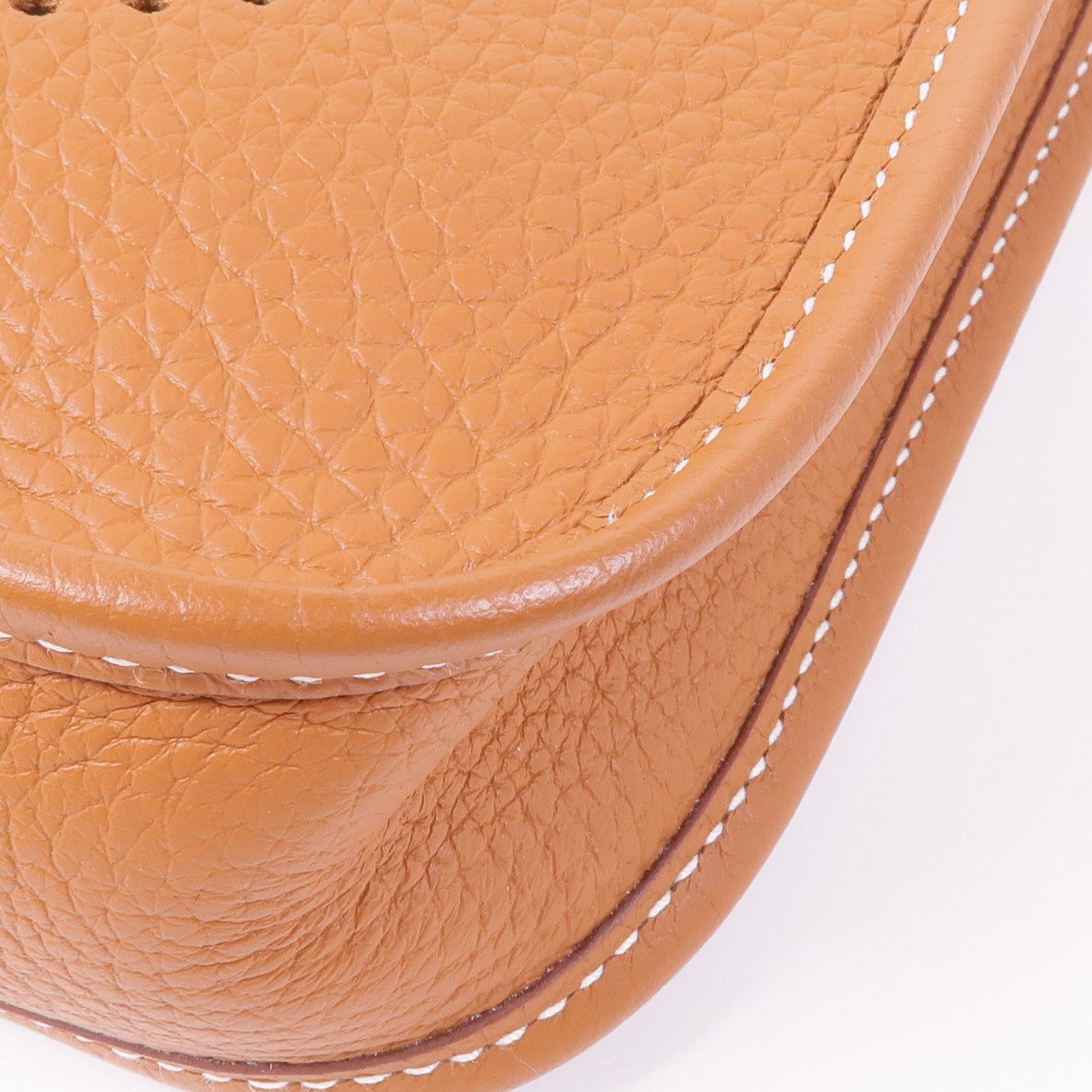 HERMES Togo皮革Evelyne TPM金扣肩背袋Golde