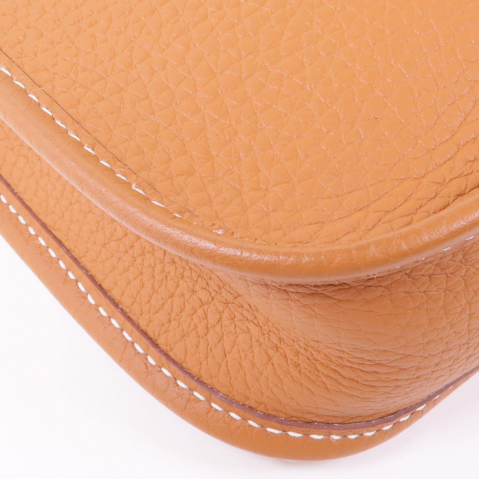 HERMES Togo皮革Evelyne TPM金扣肩背袋Golde