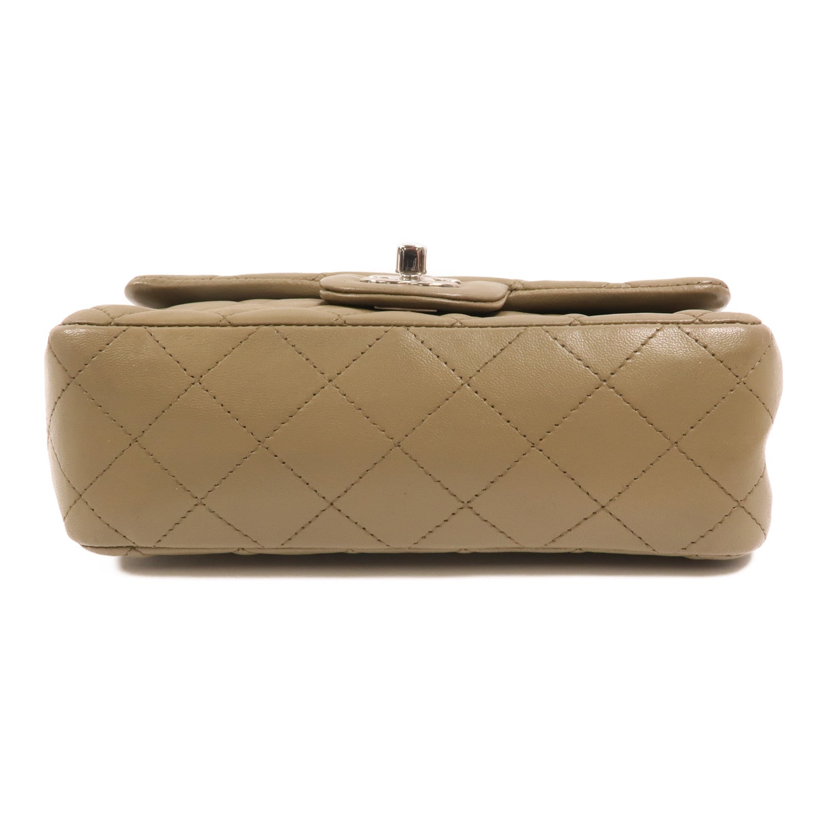 CHANEL 羊皮皮革Mini Classic 20銀扣鏈帶肩背袋