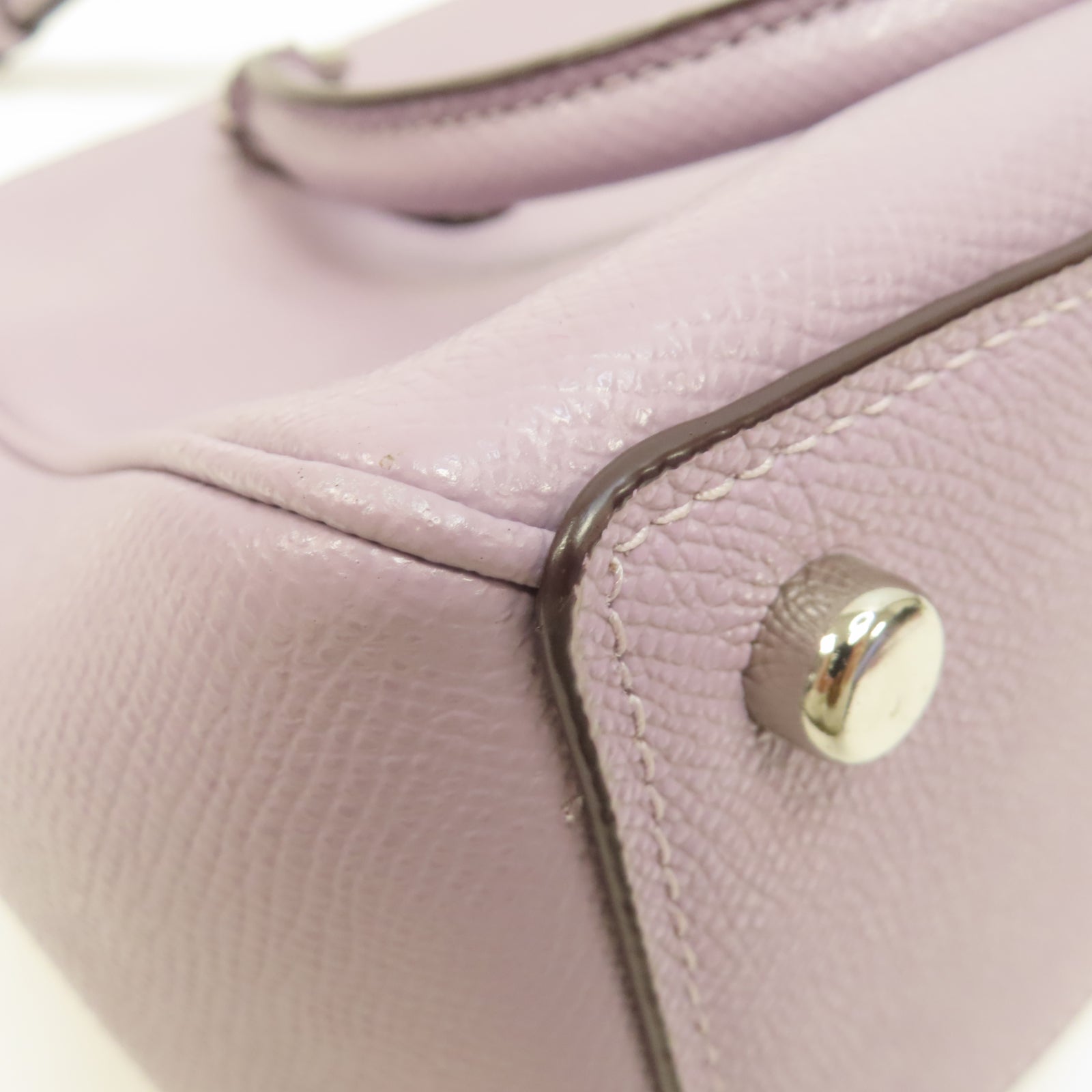 COACH 牛皮皮革Shoulder Bag銀扣手挽肩背兩用袋紫色