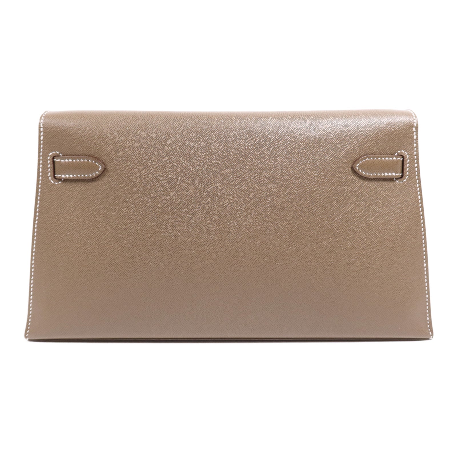 HERMES Epsom皮革Kelly Elan銀扣肩背袋