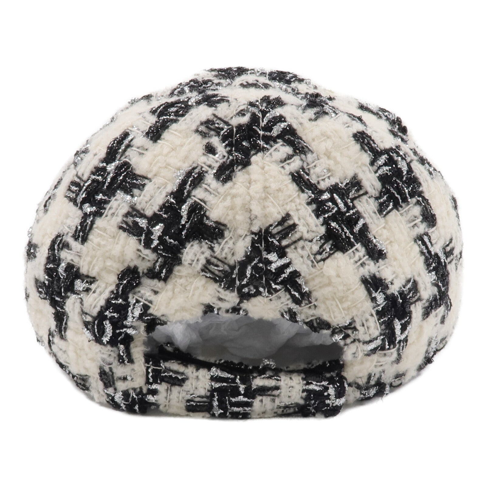CHANEL 羊毛/聚醯胺/聚酯纖維/絲質/羊皮皮革Tweed CC Cap帽子