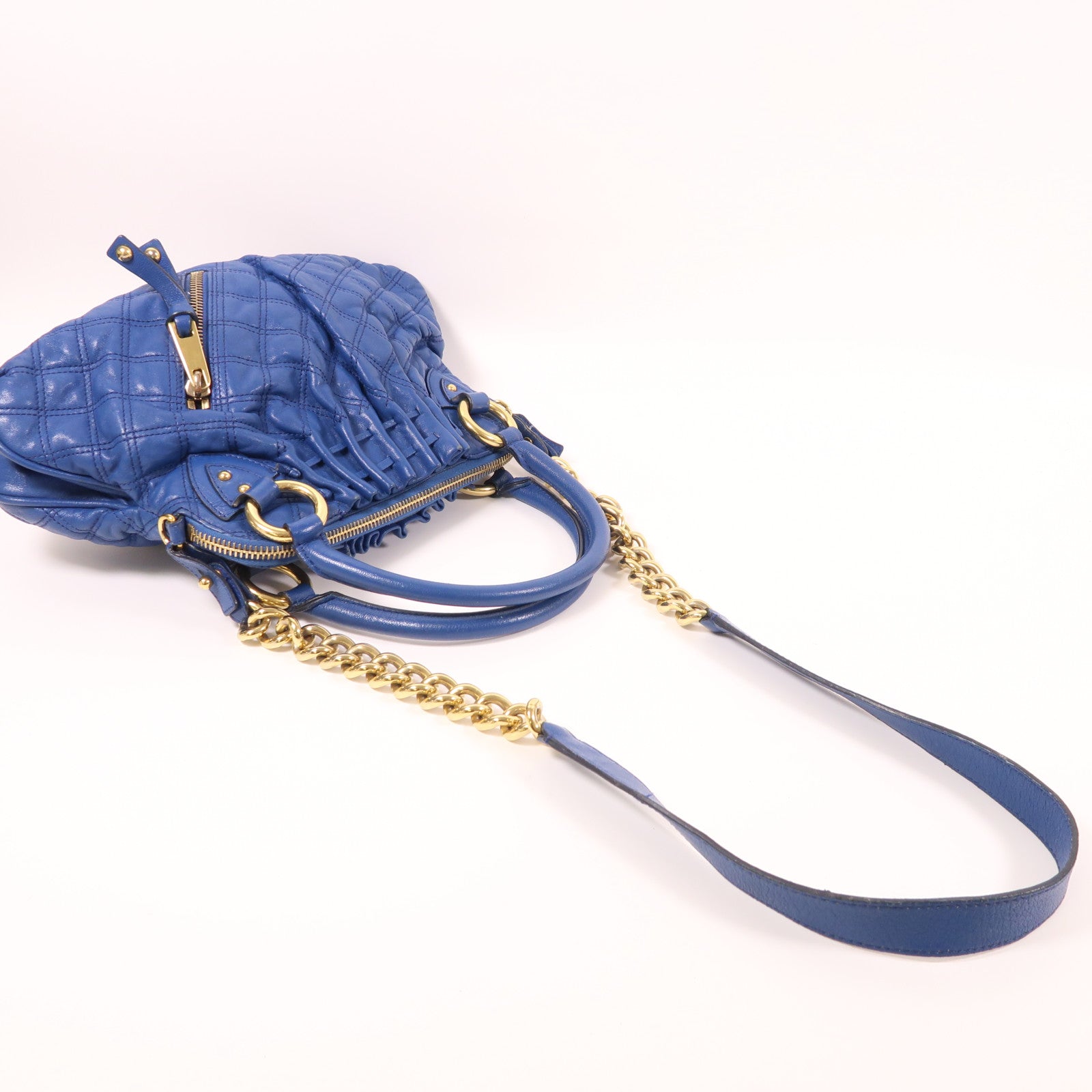 MARC JACOBS 牛皮皮革2 Way Bag金扣鏈帶手挽肩背兩用袋