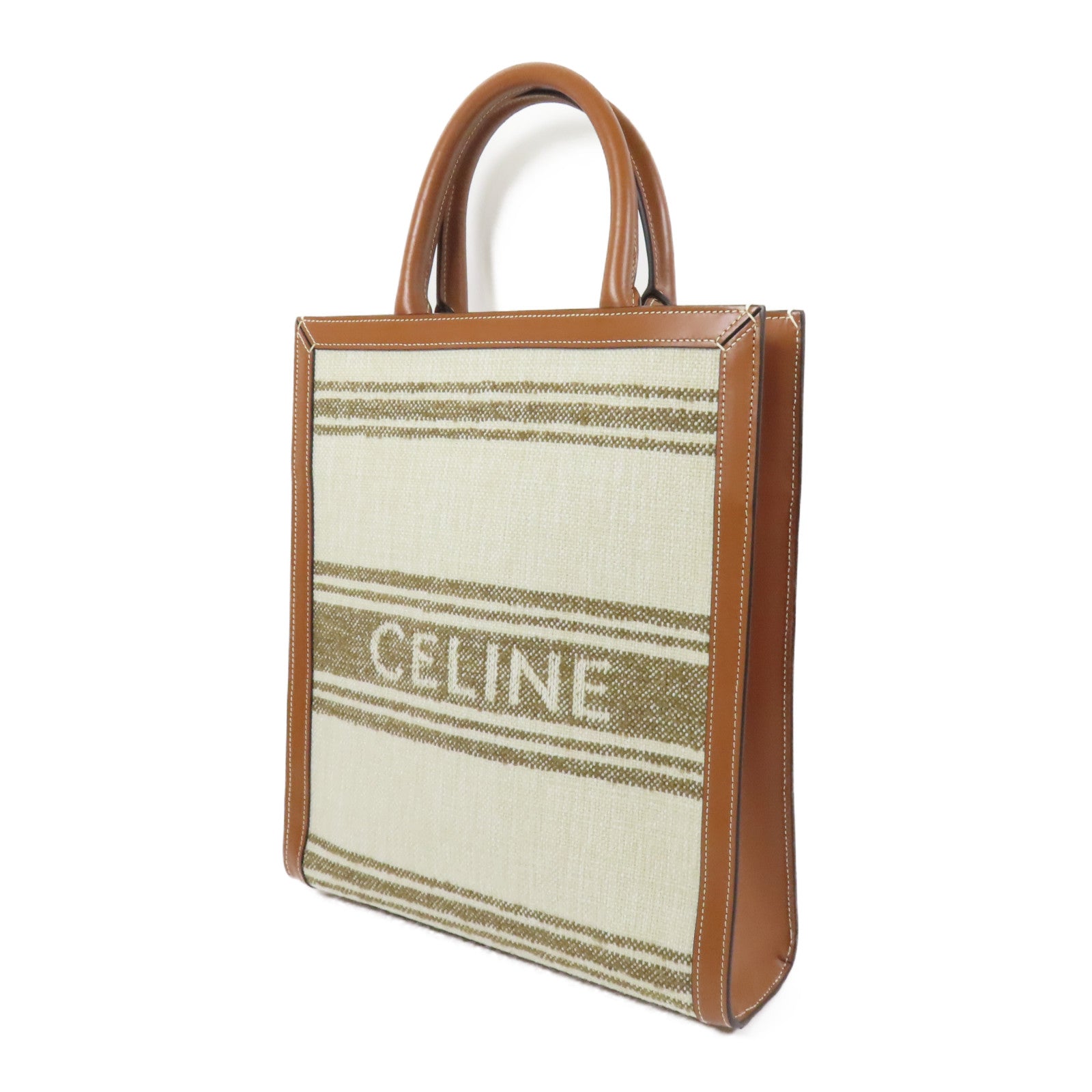 CELINE 帆布Small Vertical Cabas金扣手挽肩背兩用袋