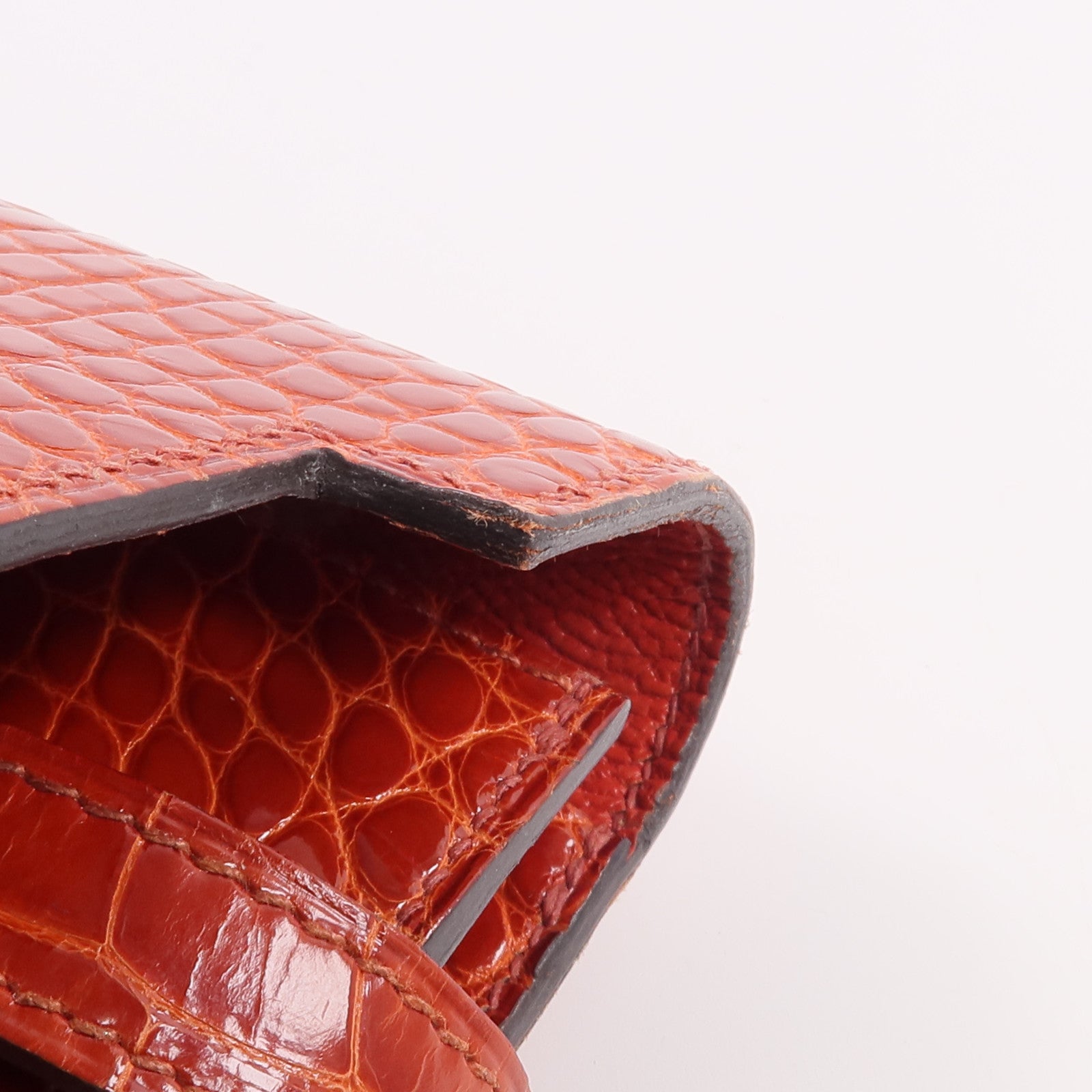 HERMES Alligator皮革Kelly Wallet長錢包