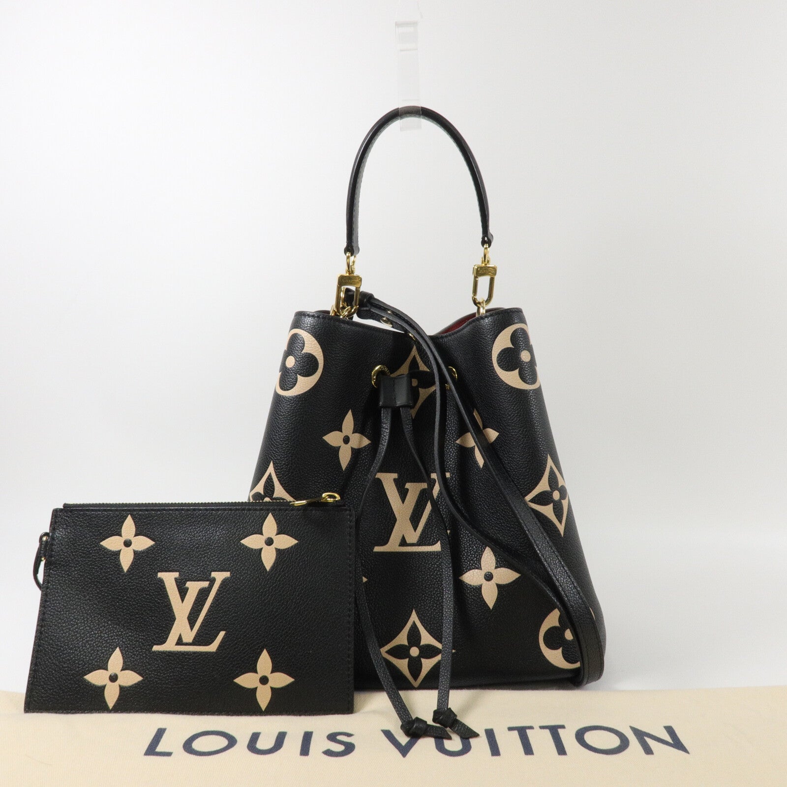 LOUIS VUITTON Monogram Empreinte Bicolor Neo Noe MM手挽肩背兩用袋