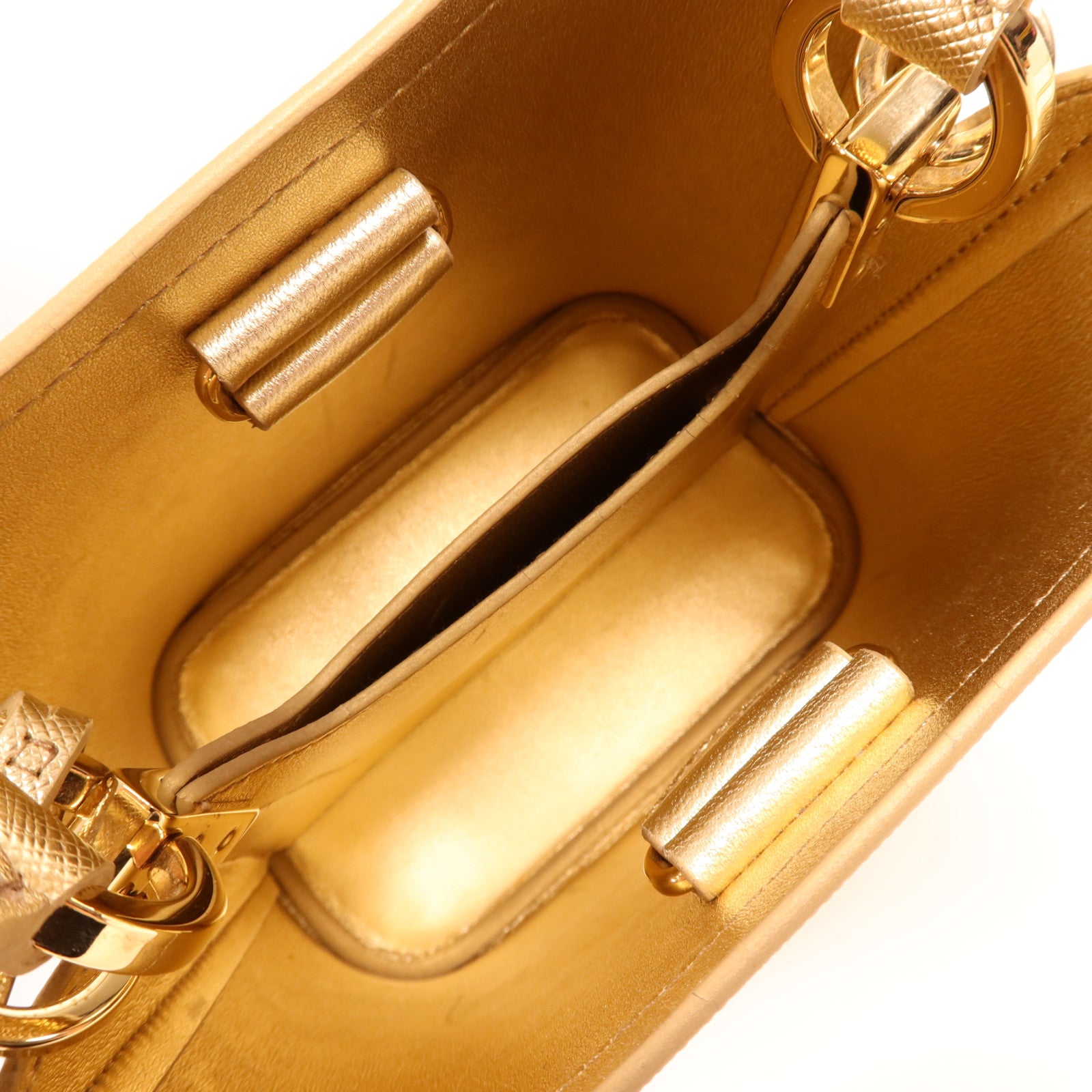 PRADA 牛皮皮革Panier金扣手挽肩背兩用袋